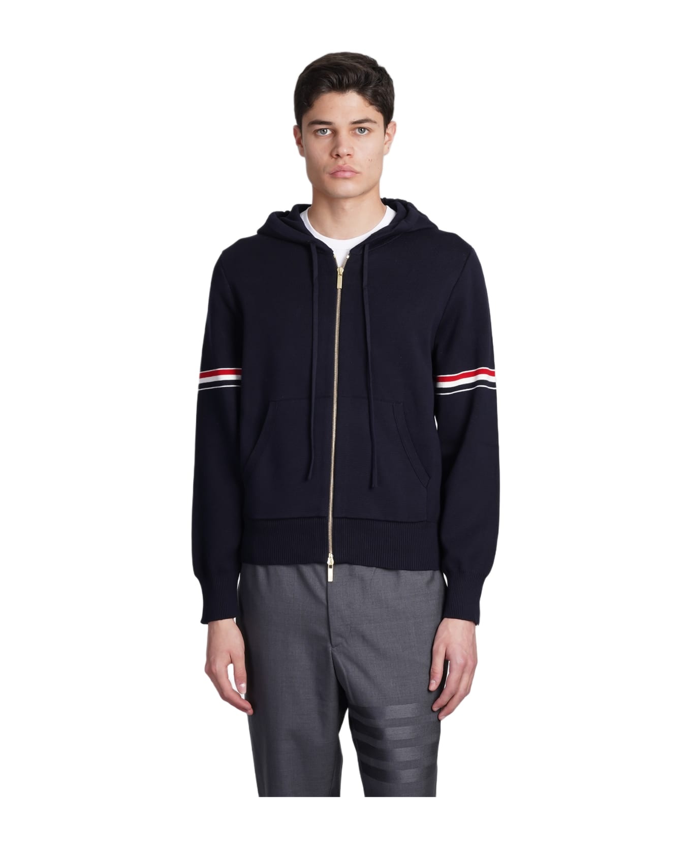 Contrasting Bands Hoodie - 1