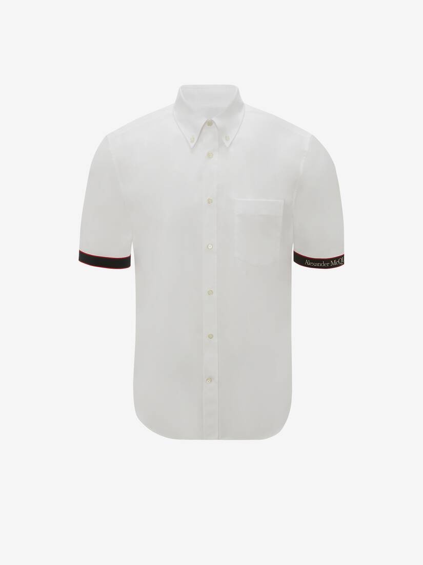 Men's Selvedge Tape Shirt in White - 1