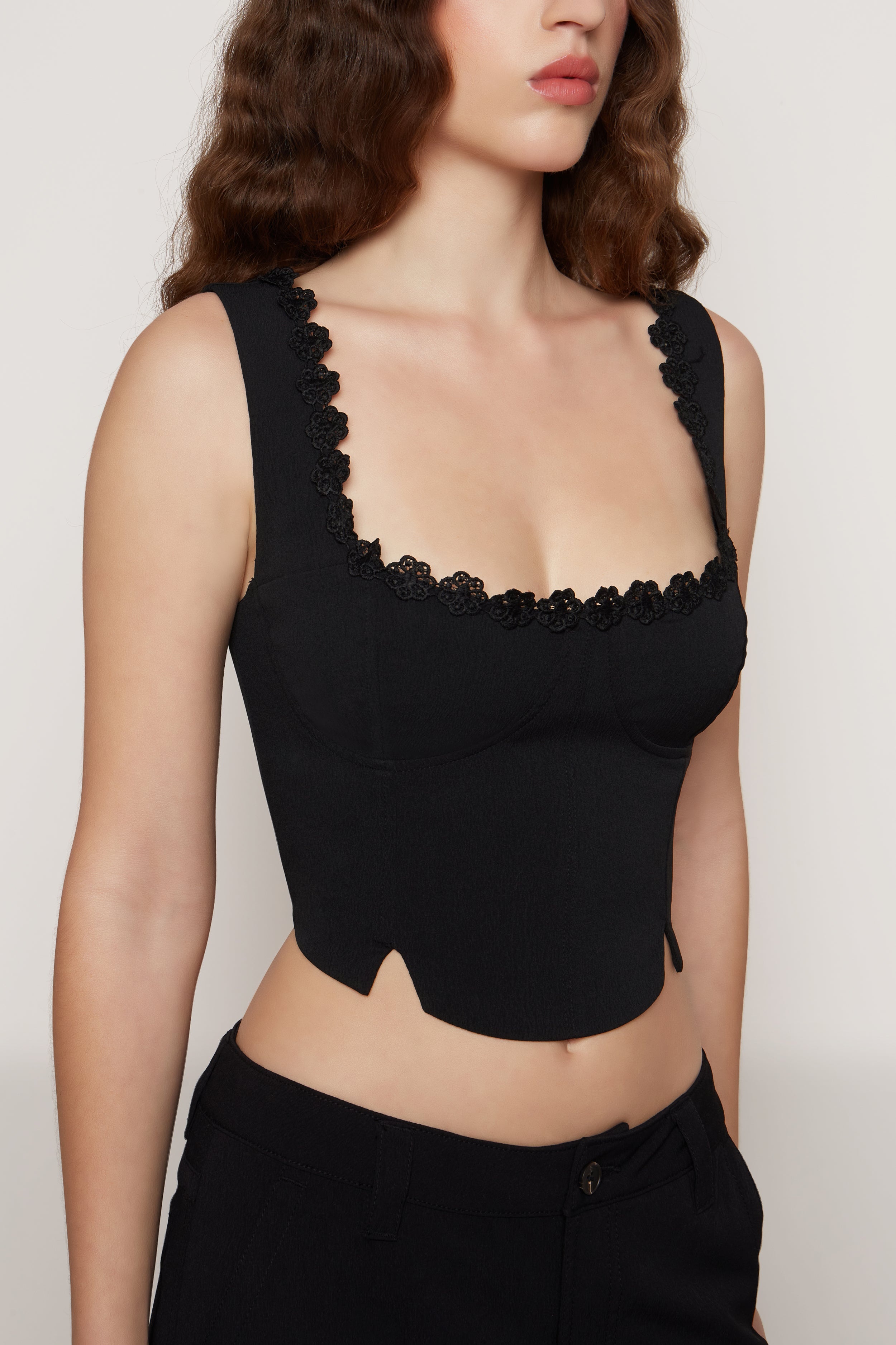 CREPE BUSTIER TOP - 6