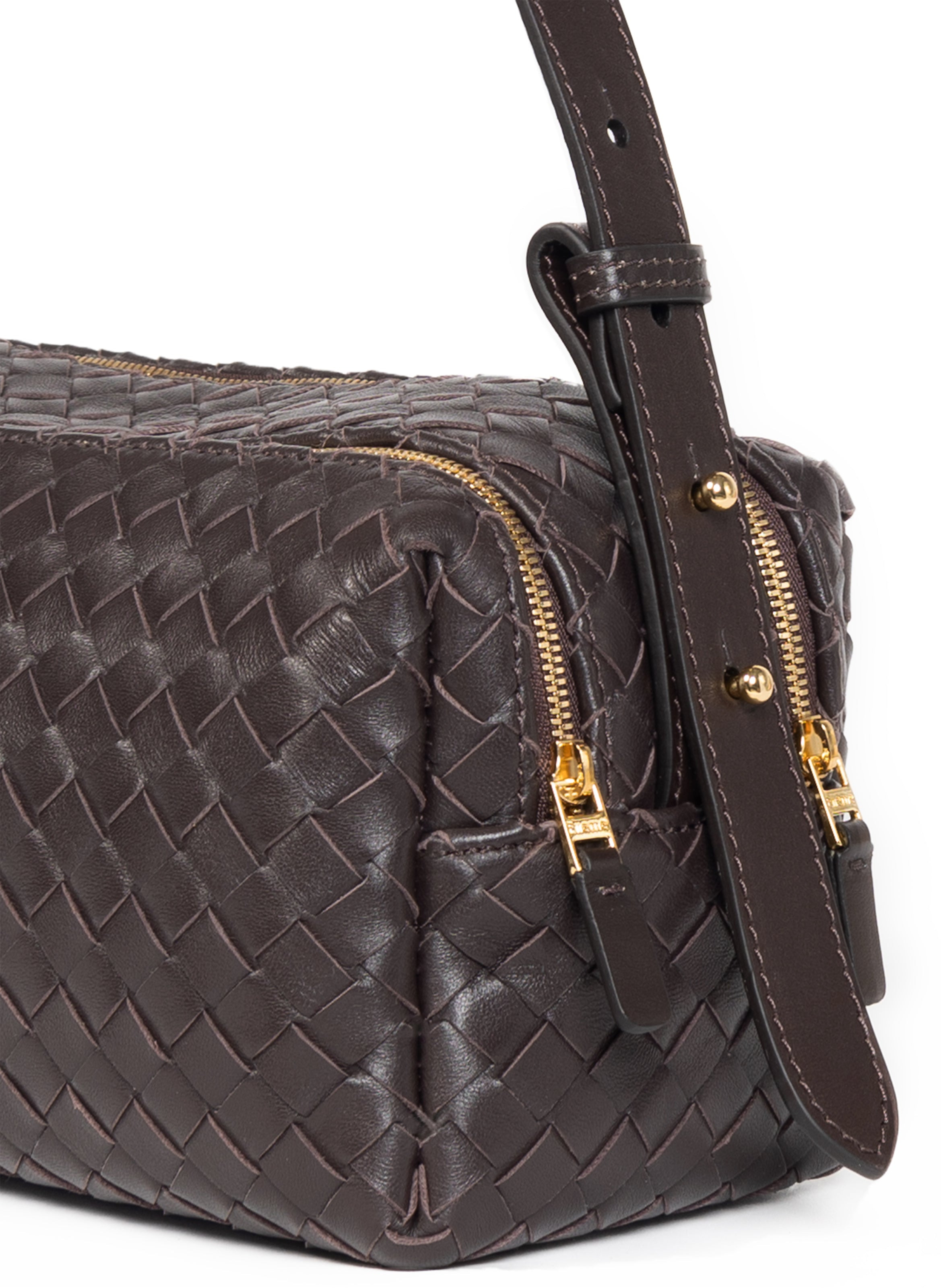 Trousse Intrecciata Leather Dark Brown - 5