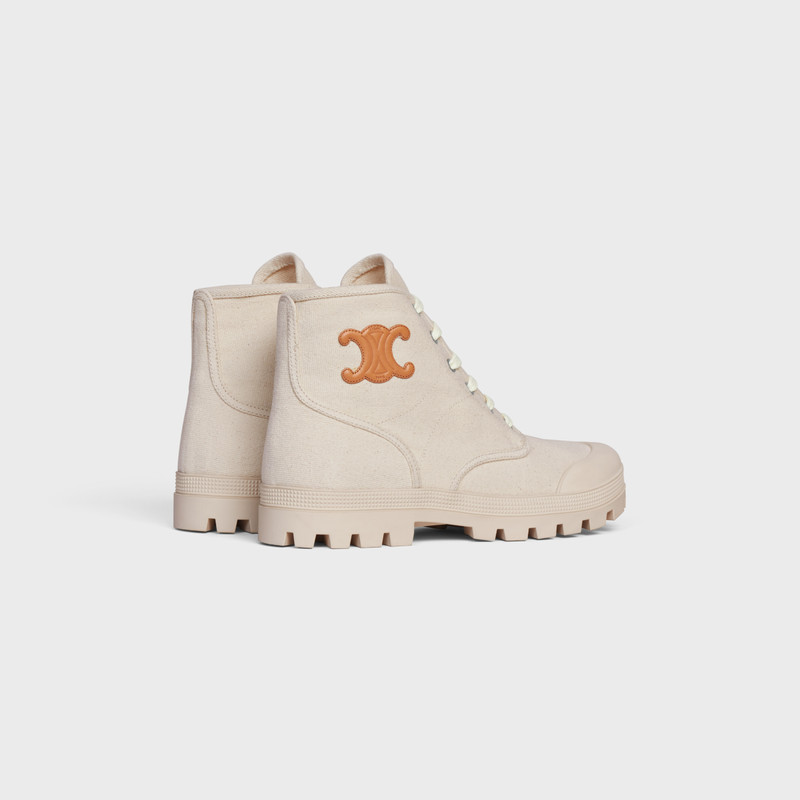 CELINE PATAPANS LACE UP BOOT in CANVAS outlook