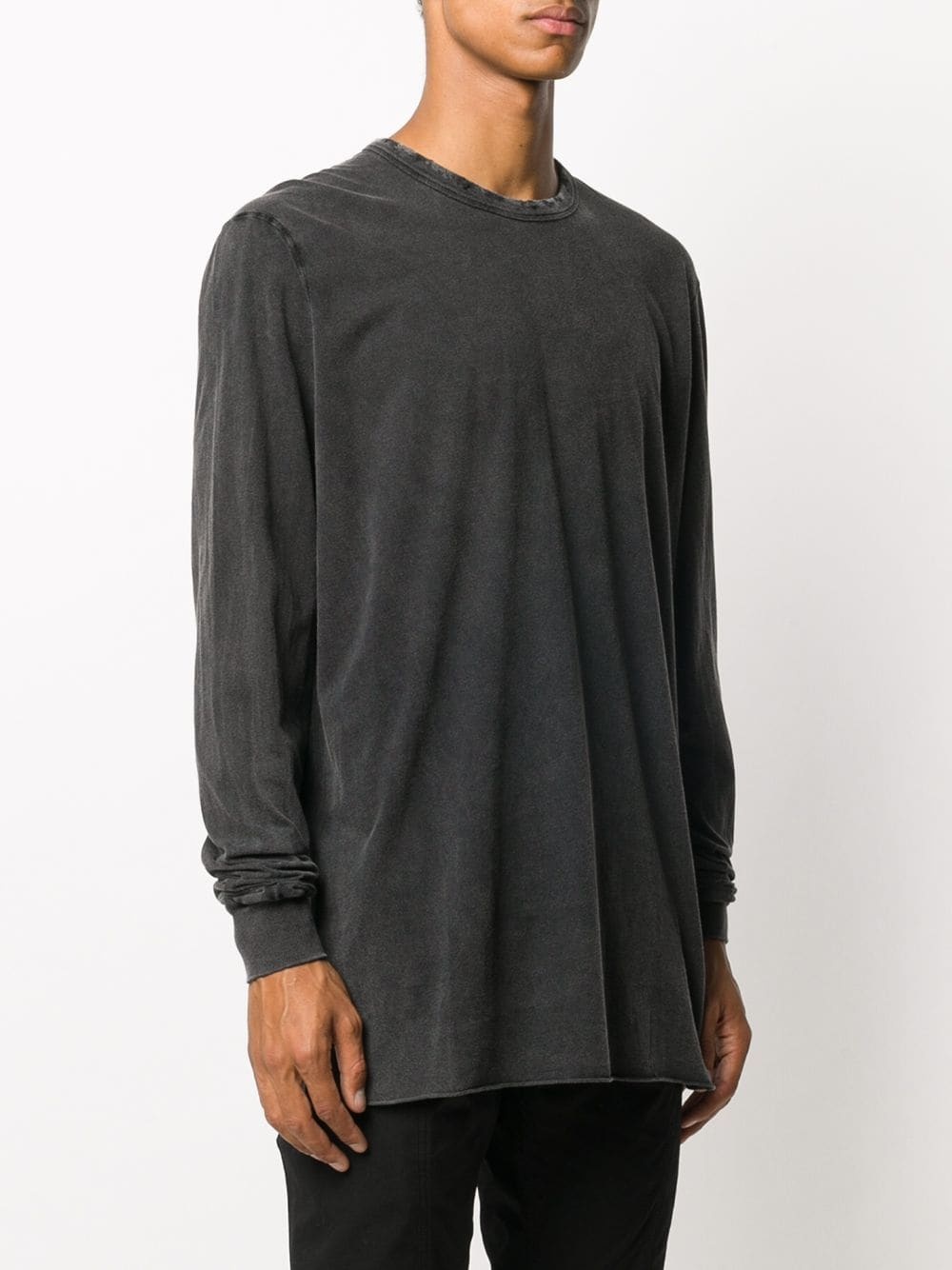 washed long sleeved T-shirt - 3