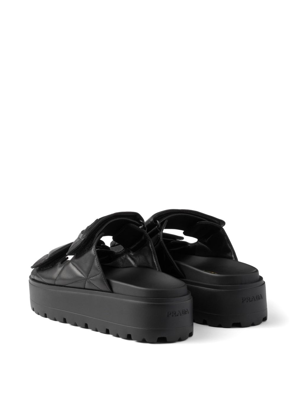 45mm heel padded leather slides - 3