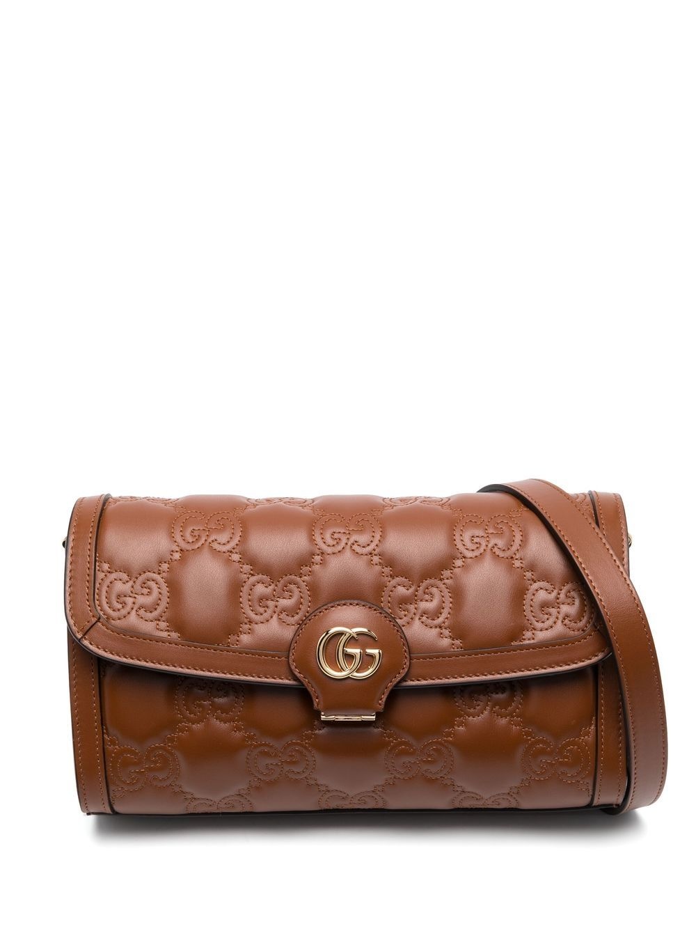 GG-matelassé leather shoulder bag - 1