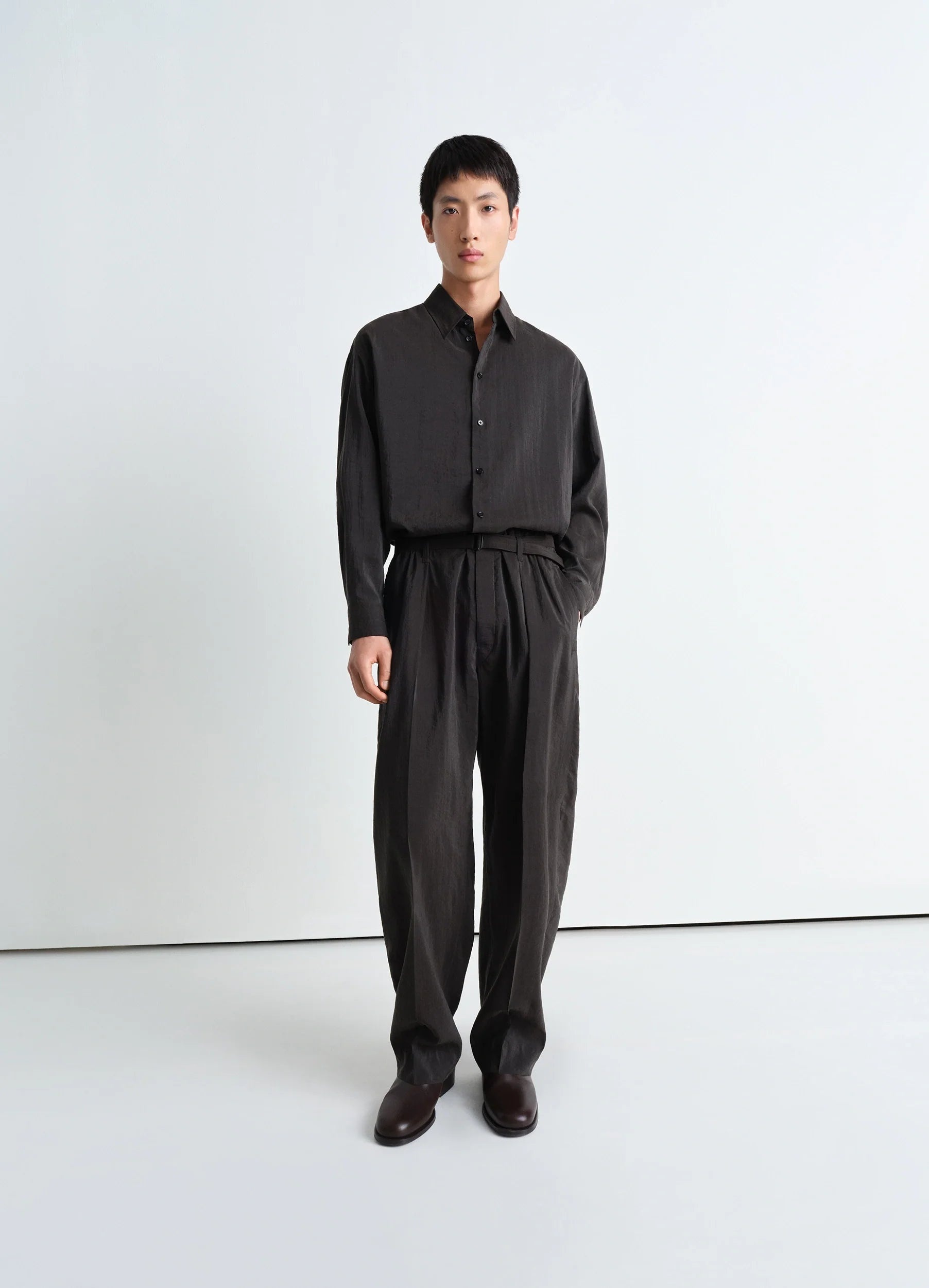 BELTED RELAXED PANTS - 2