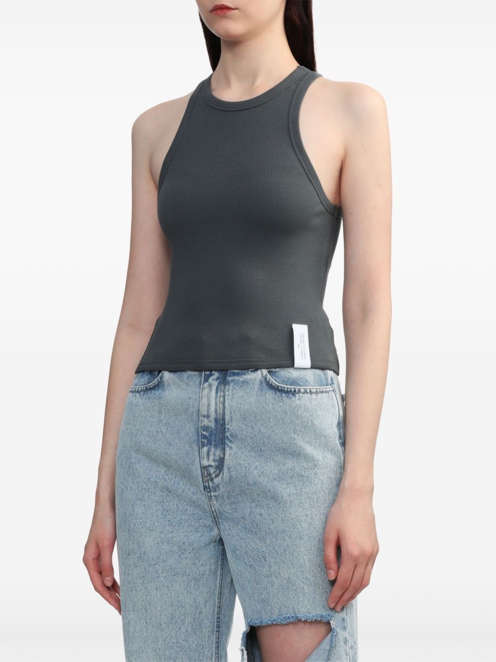 ribbed-knit tank top - 3