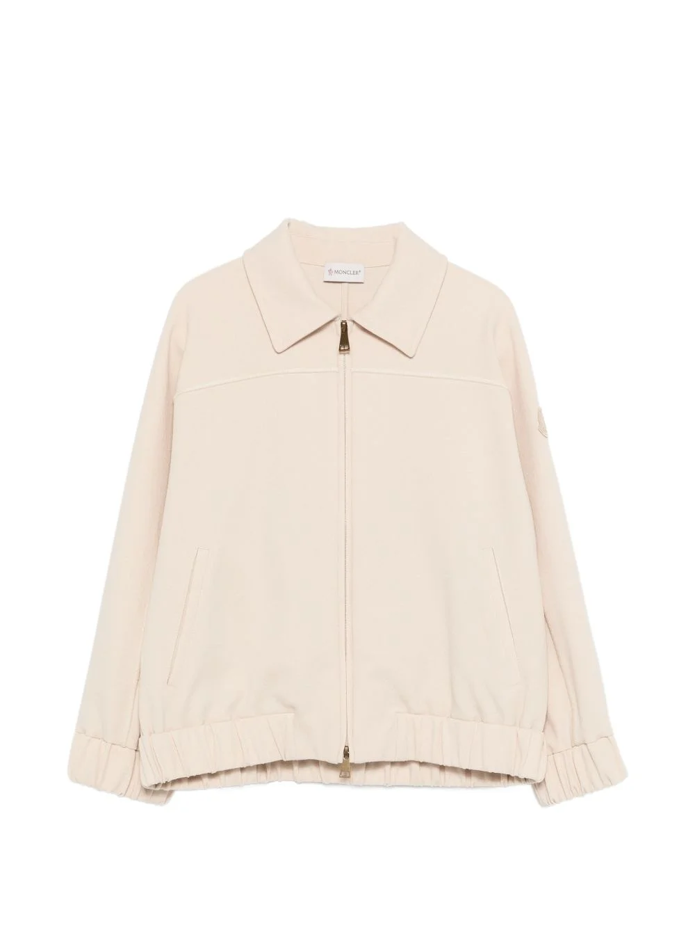 zip-up tonal-logo bomber jacket - 1