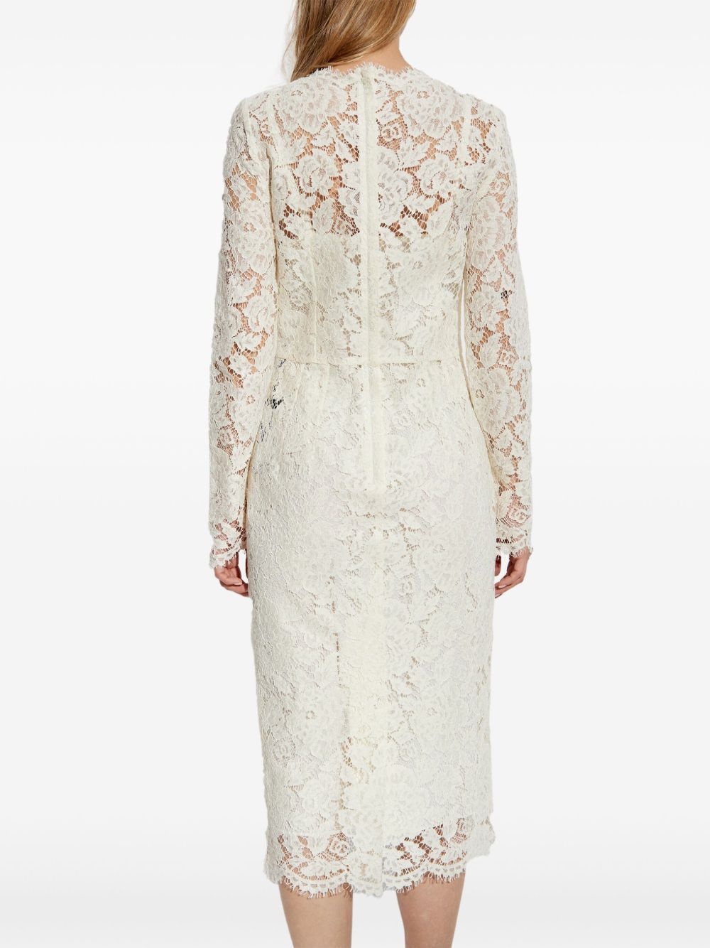 floral-lace midi dress - 4