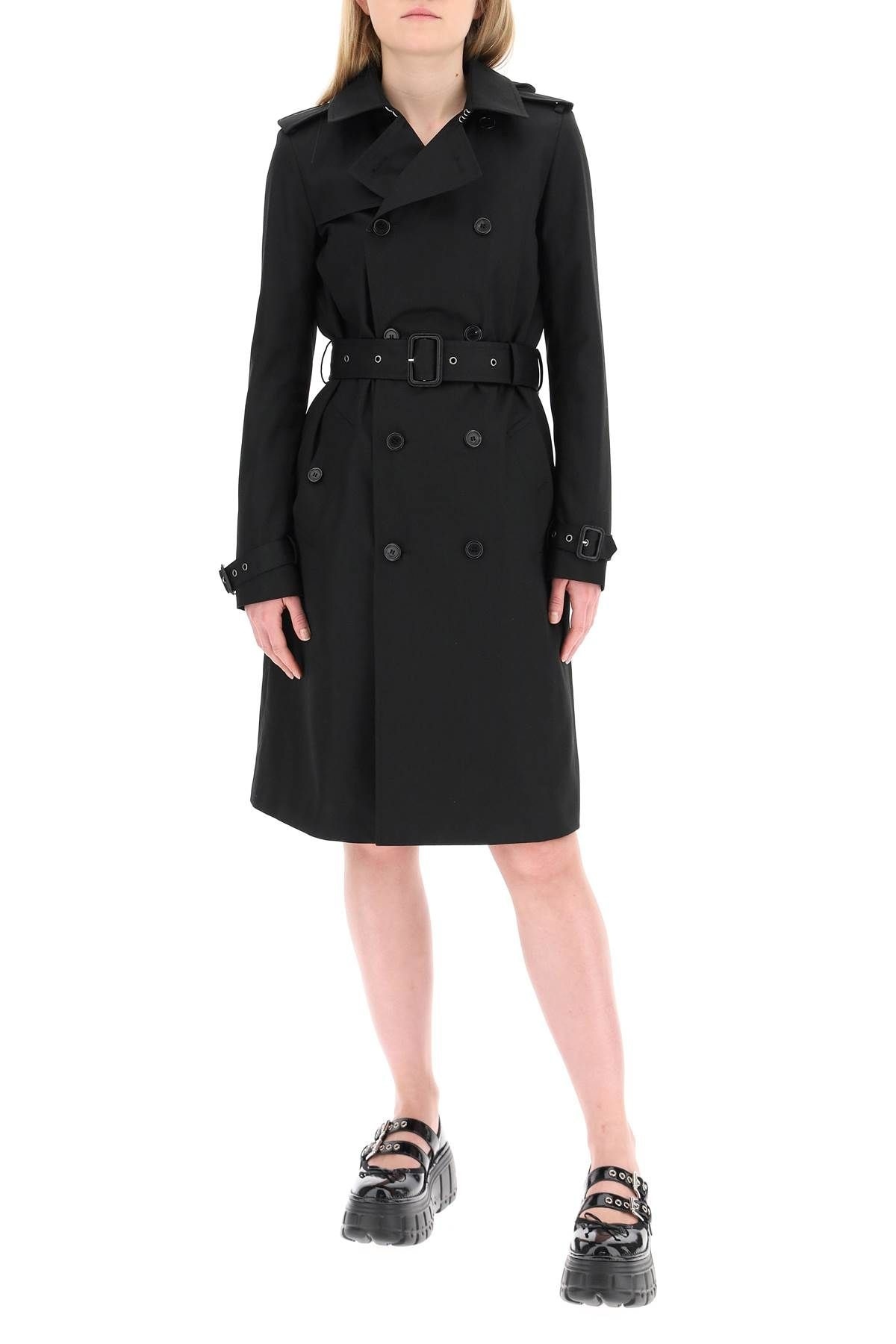 GABARDINE MIDI TRENCH COAT - 2