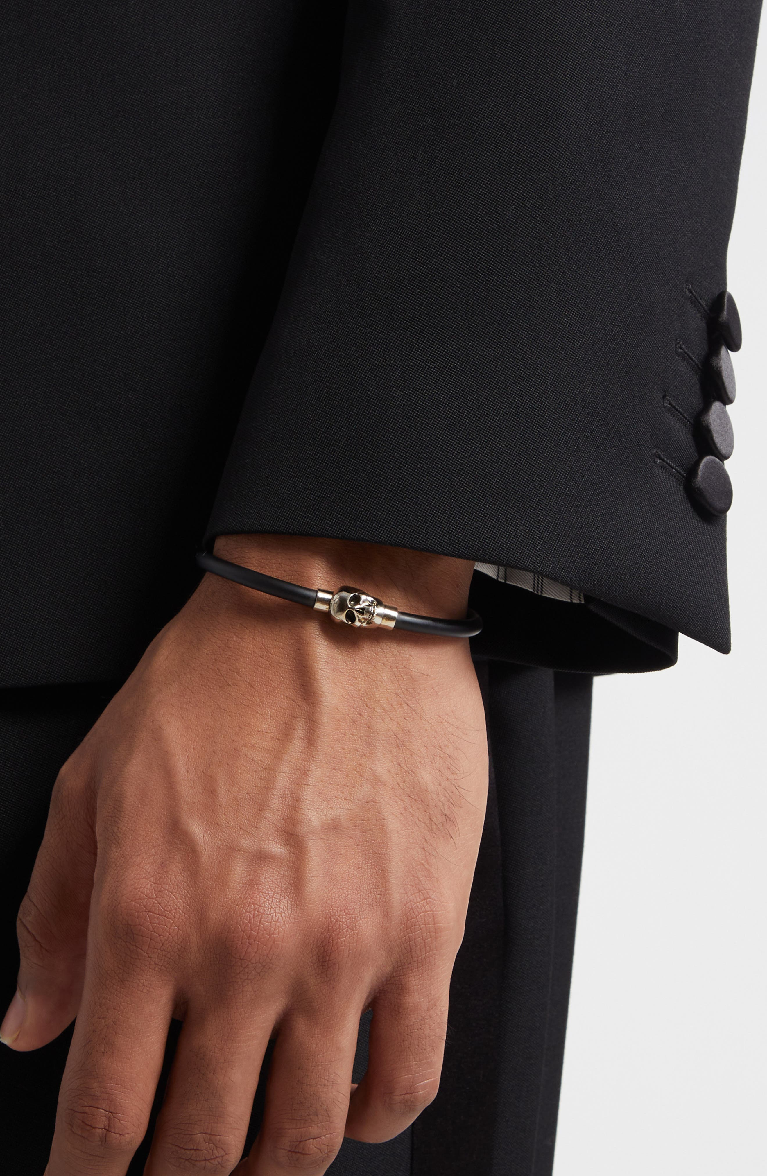 McQueen Skull Bangle in Natural/A.silver at Nordstrom - 2