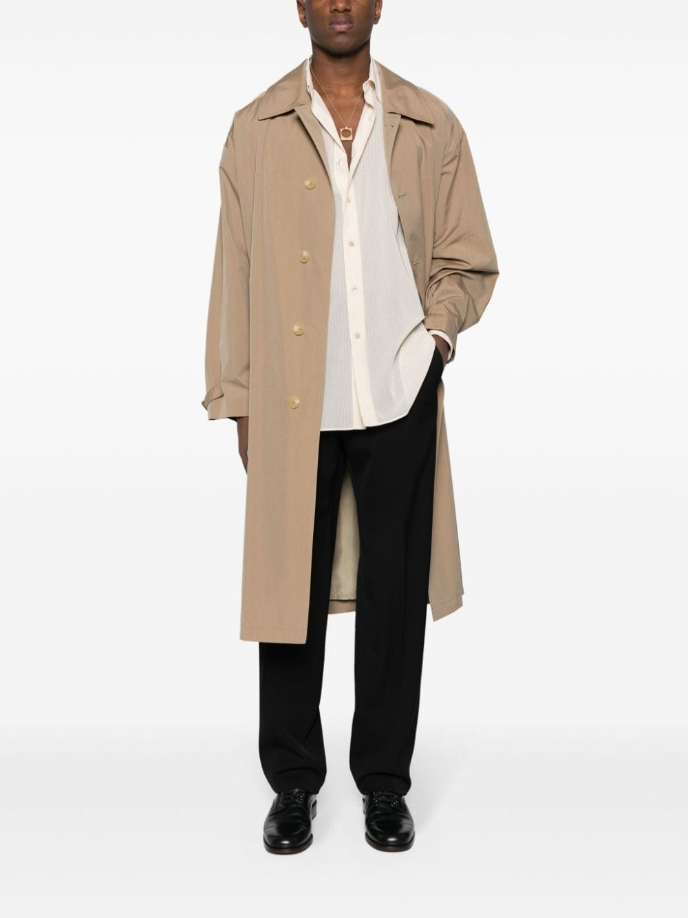 belted trench coat - 2