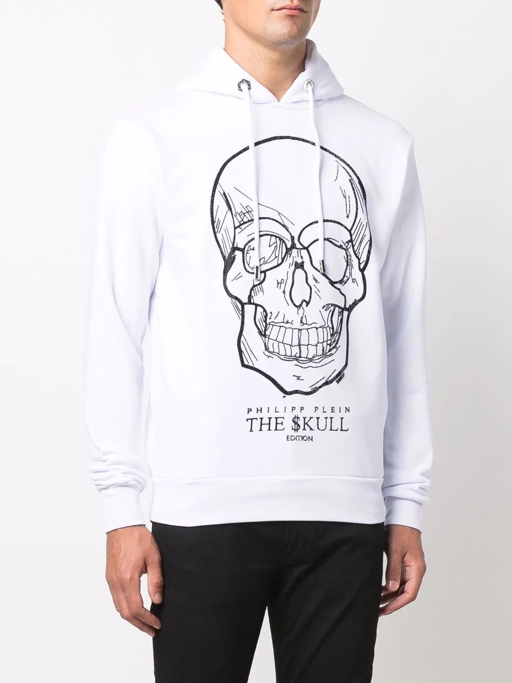 skull-logo print pullover hoodie - 3