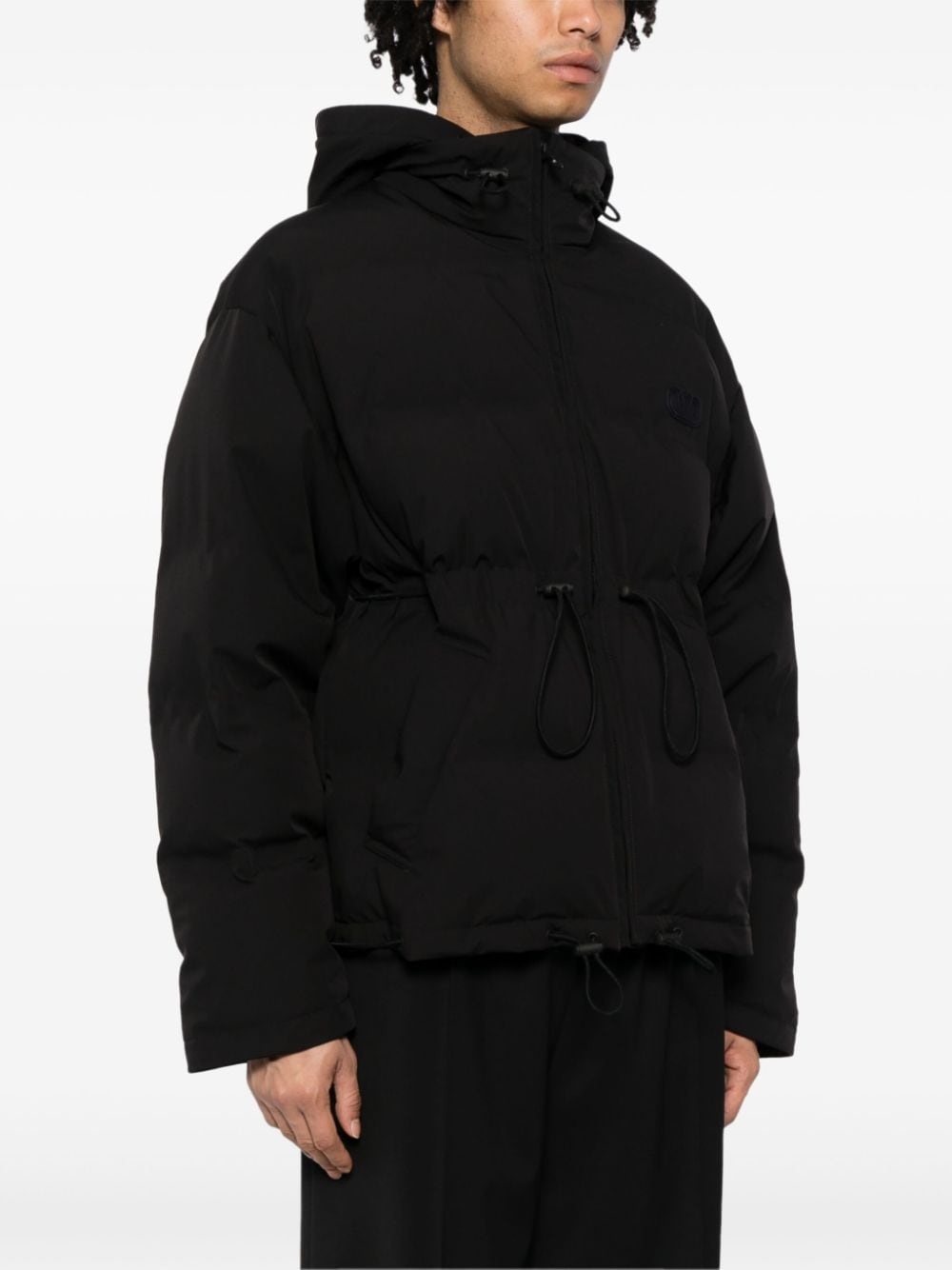 VLogo Signature hooded puffer jacket - 3