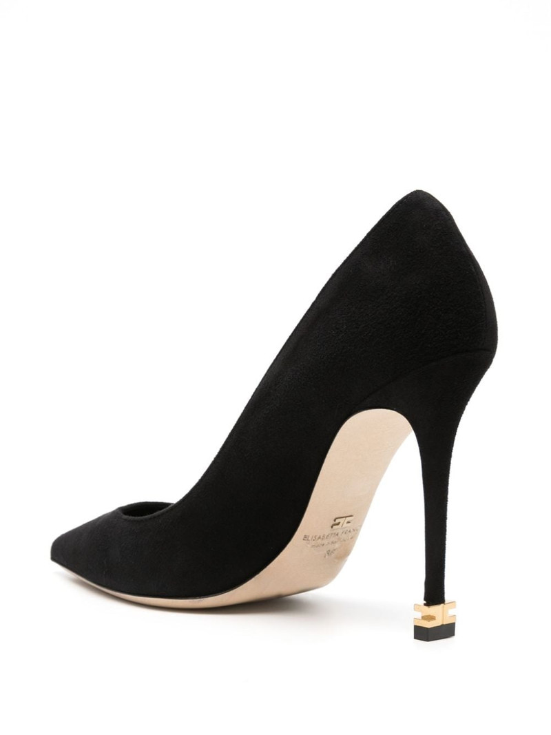 105mm metal-logo suede pumps 3
