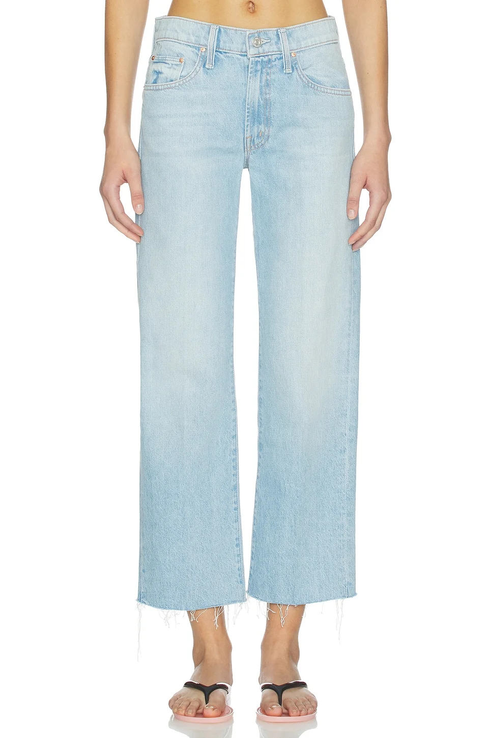 The Mid Rise Rambler Zip Ankle Fray Jeans - 1