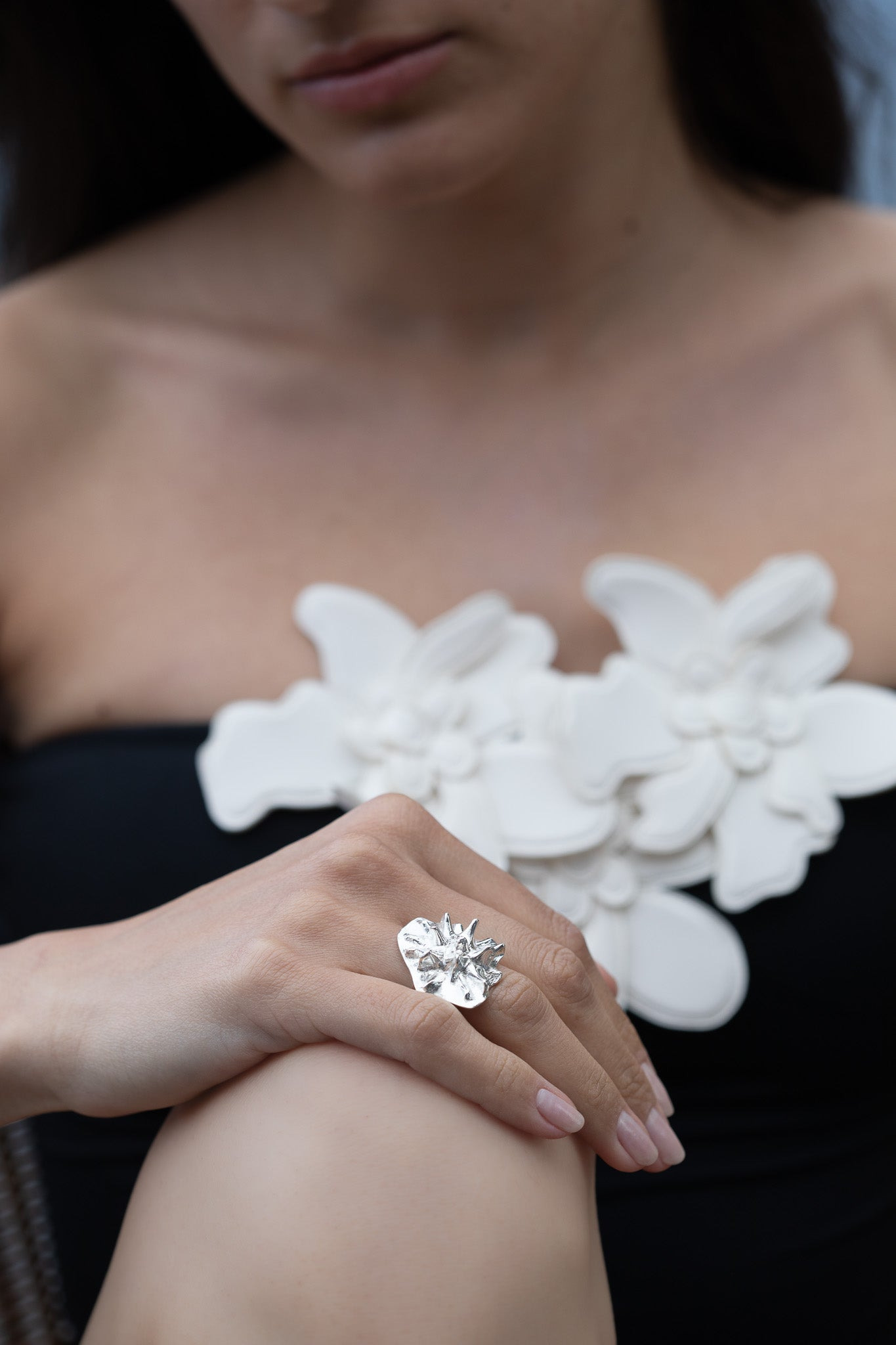 Sea Urchin Ring in Silver - 3