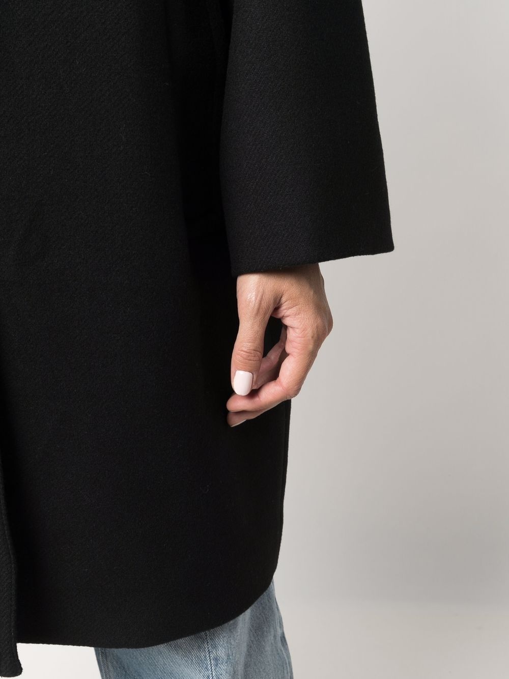 logo-print oversized coat - 5