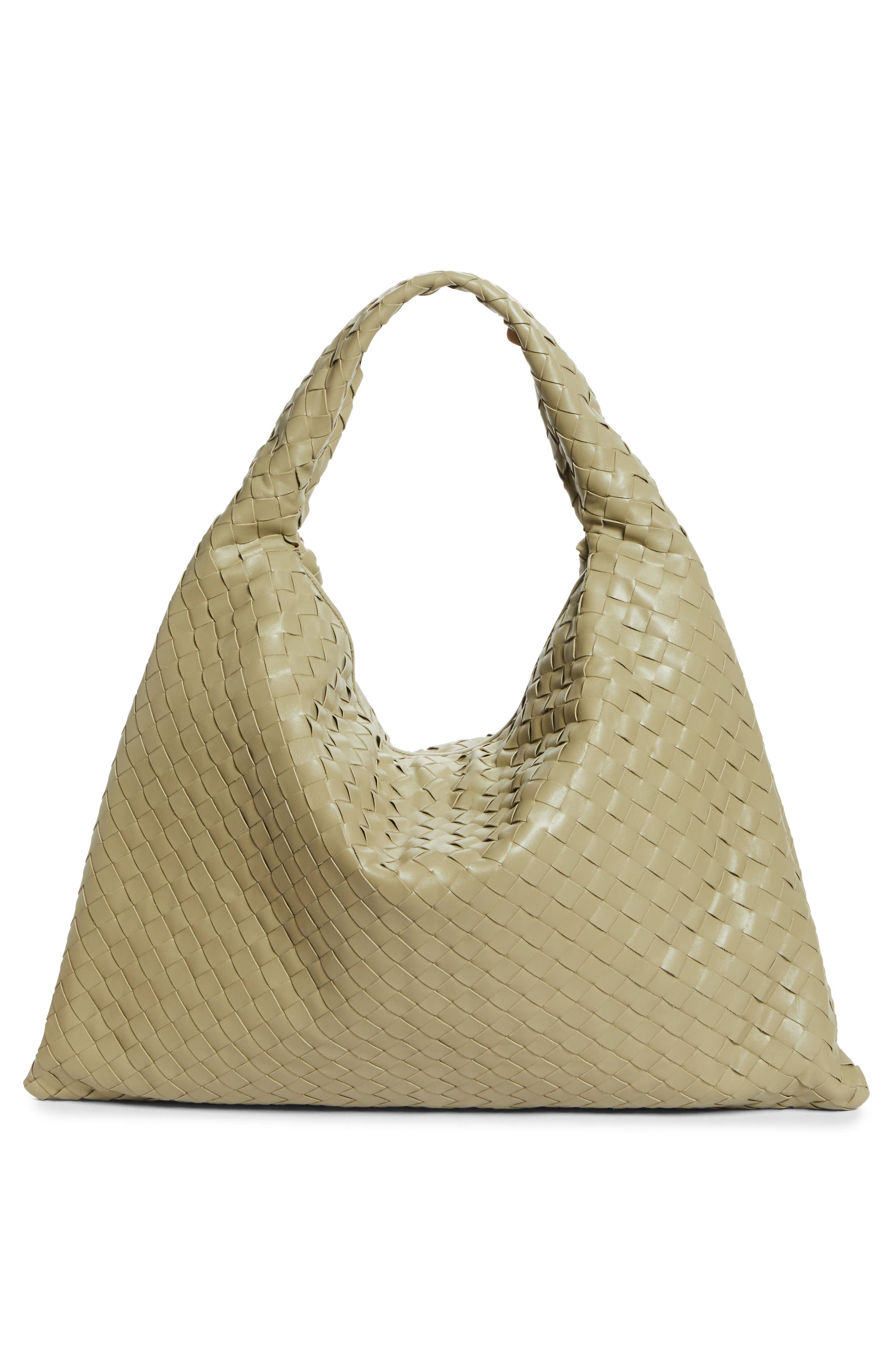 Bottega Veneta Large Hop Intrecciato Leather Hobo Bag in 2929 Travertine-Muse Bra at Nordstrom - 4