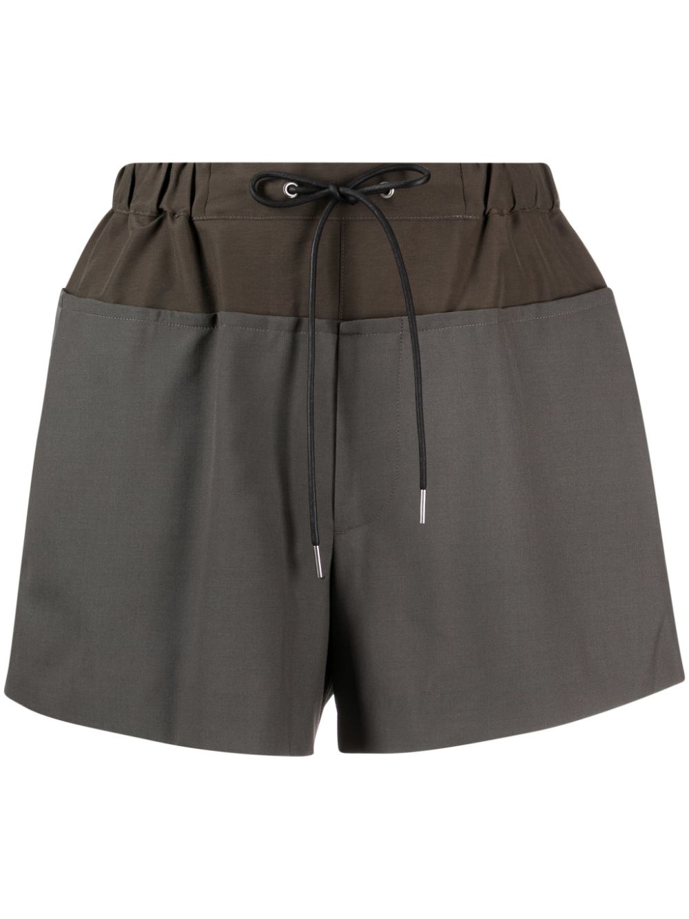 panelled flared shorts - 1