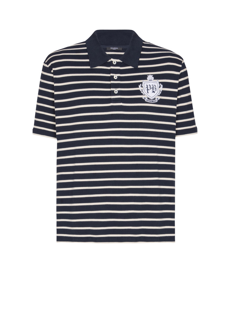 Striped College Emblem polo 1