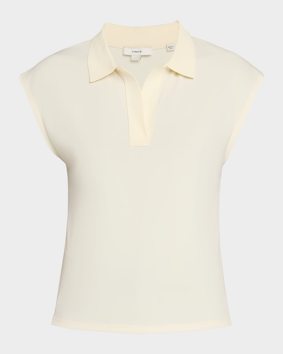 Cap-Sleeve Polo Top - 1