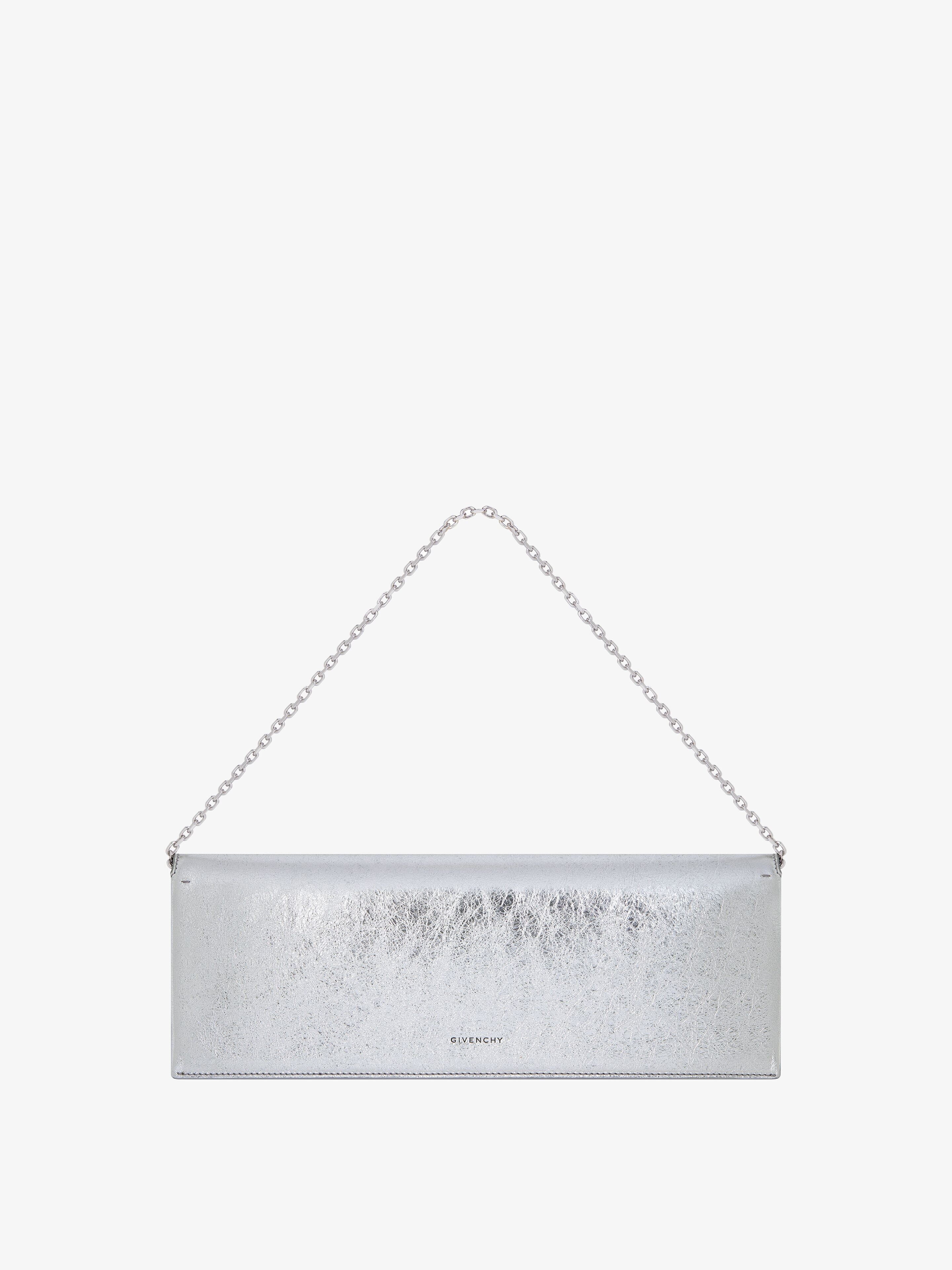 4G LIQUID CLUTCH BAG IN LAMINATED LEATHER - 4