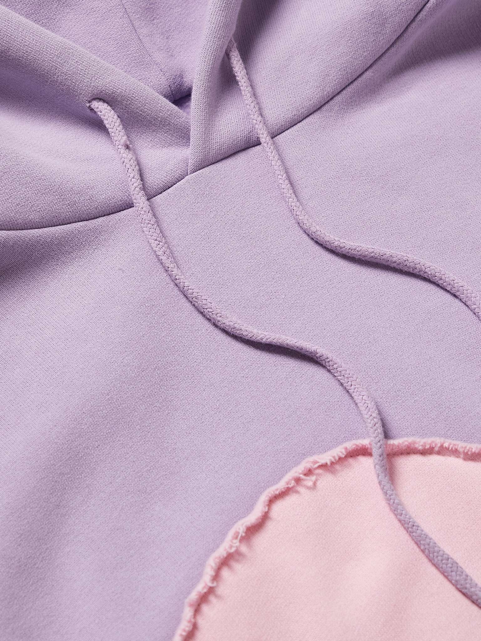Wave Panelled Cotton-Blend Jersey Hoodie - 5