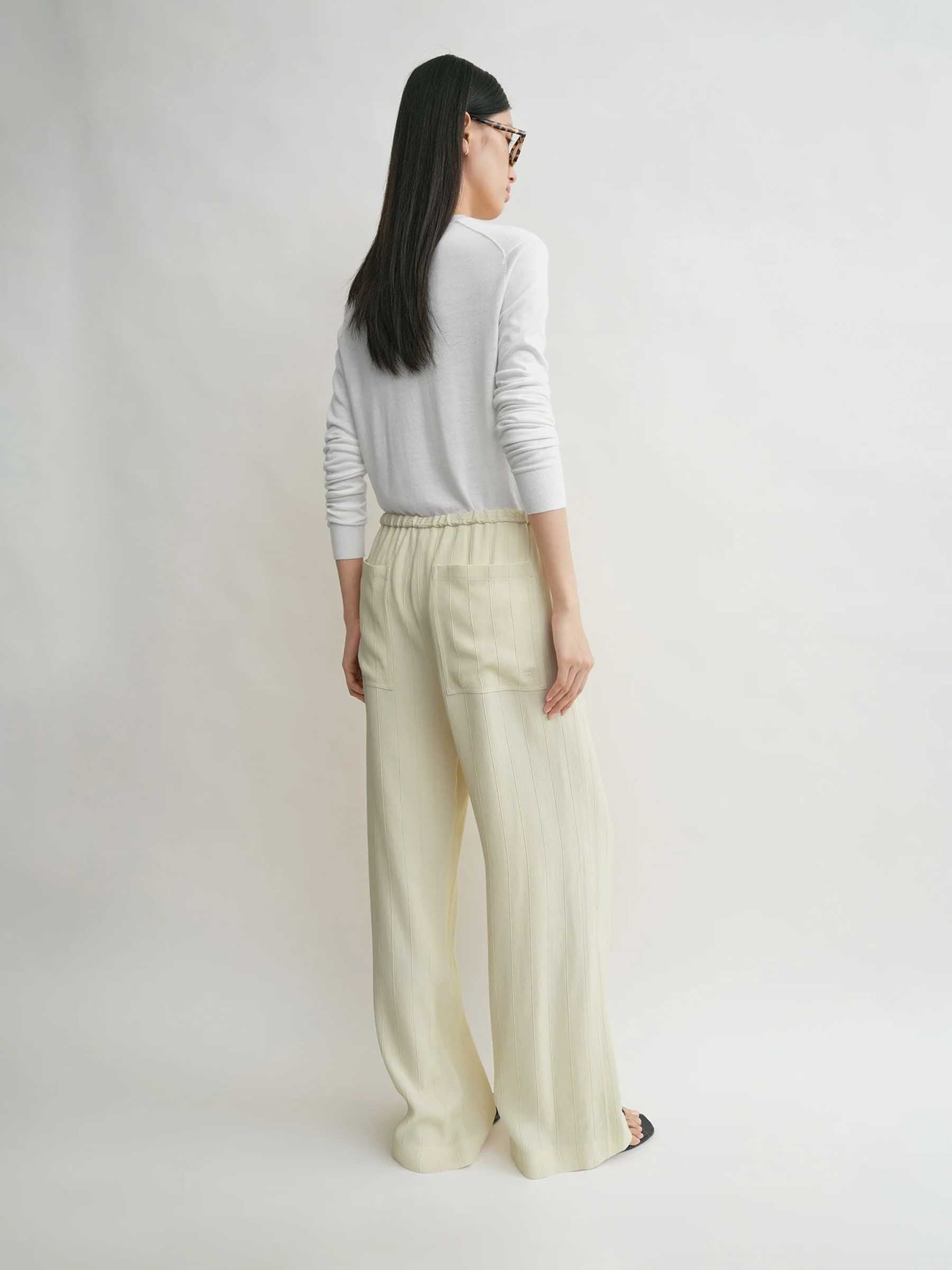 STRIPED LINEN PANTS - 3