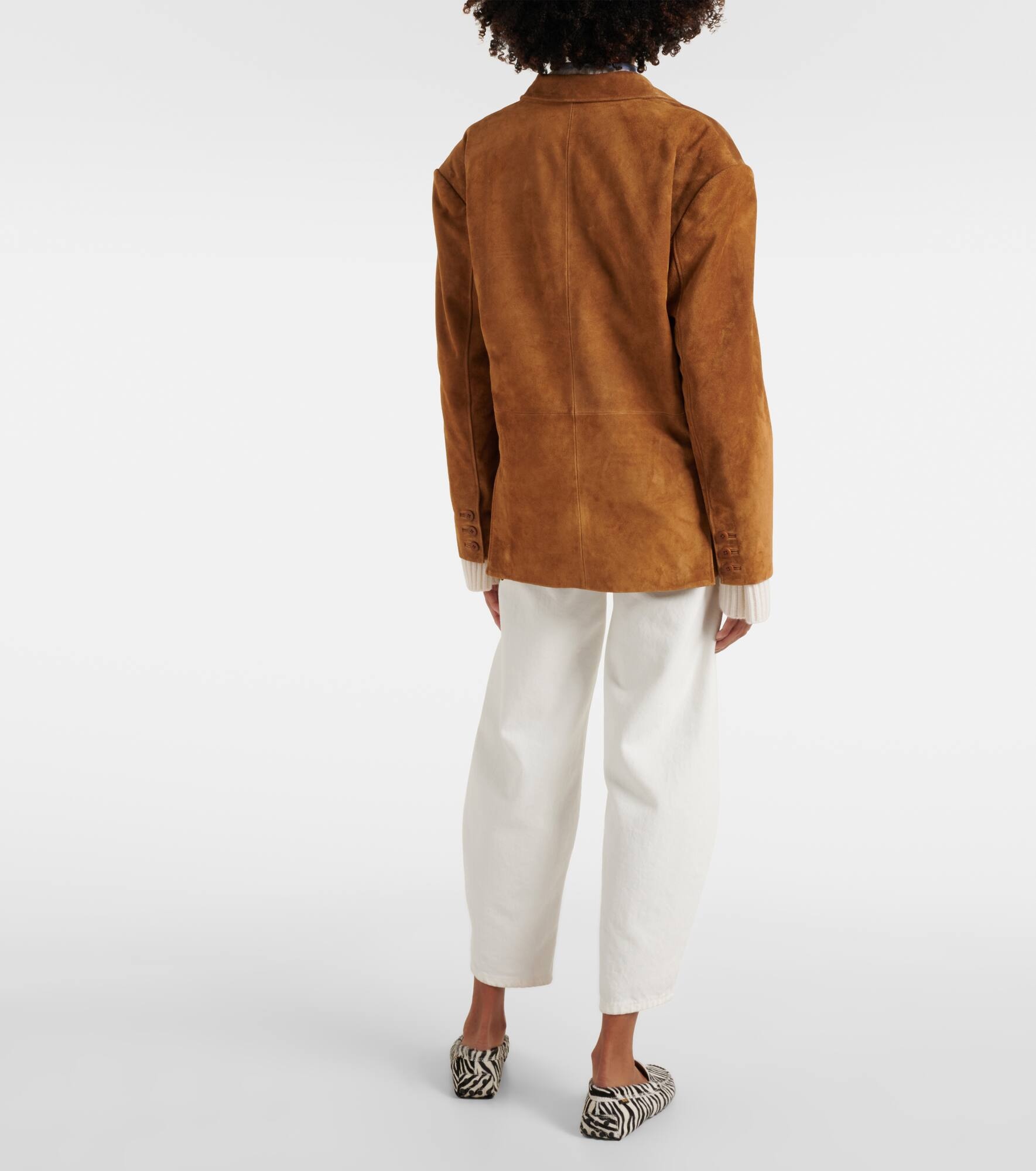 Corrine single-breasted suede jacket - 3