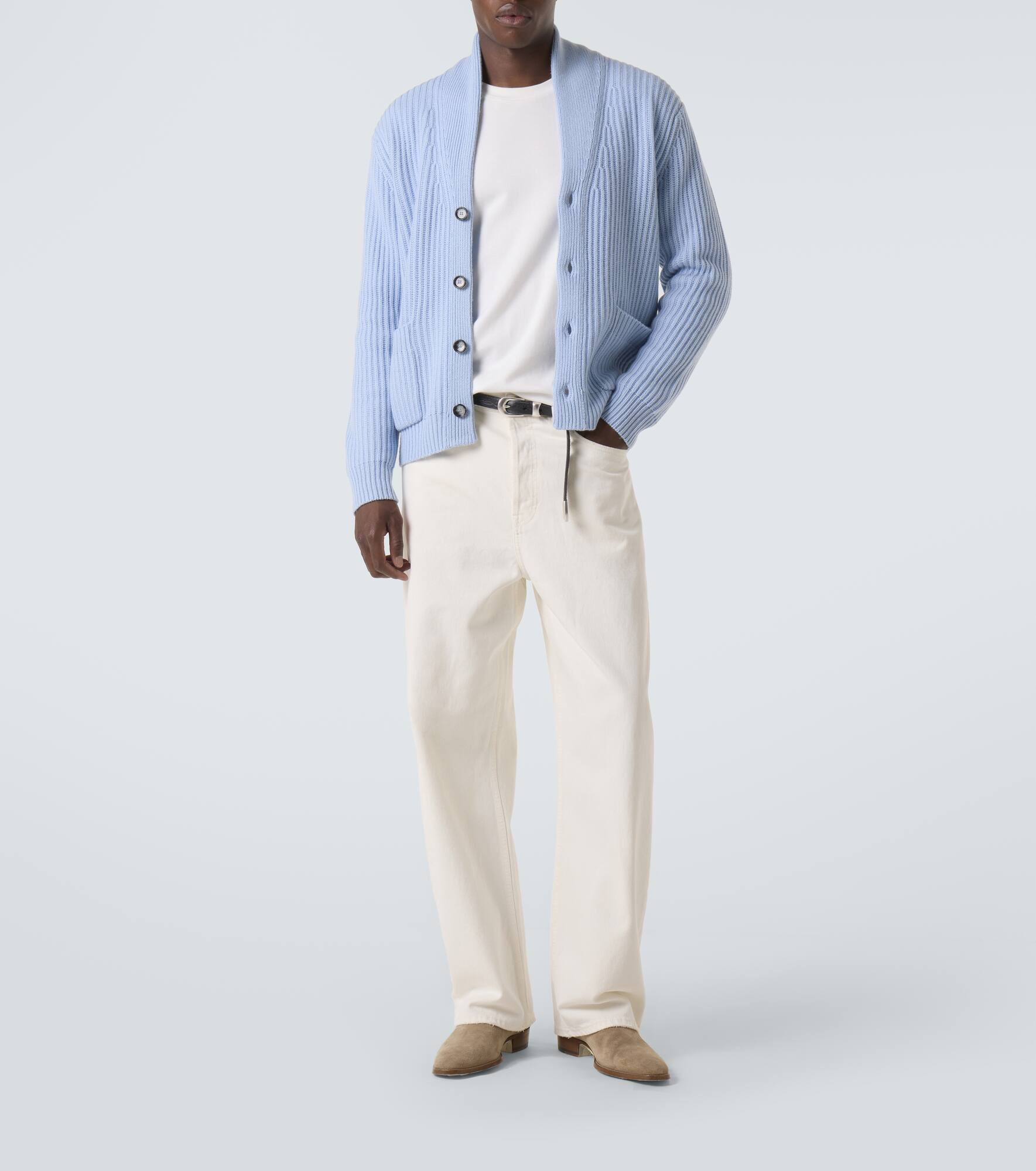 Ribbed-knit wool and cashmere cardigan - 2