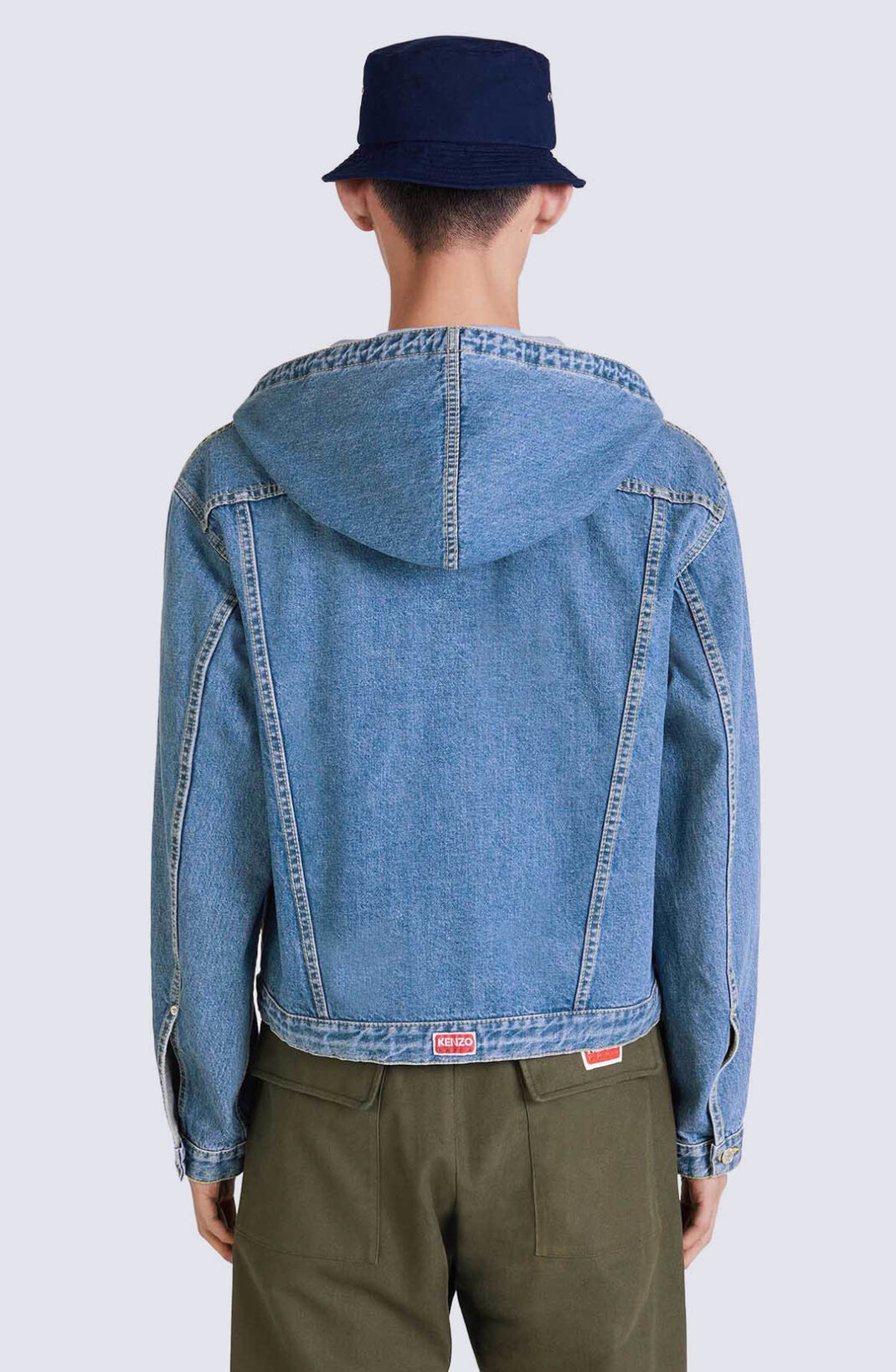 Hooded denim jacket - 6