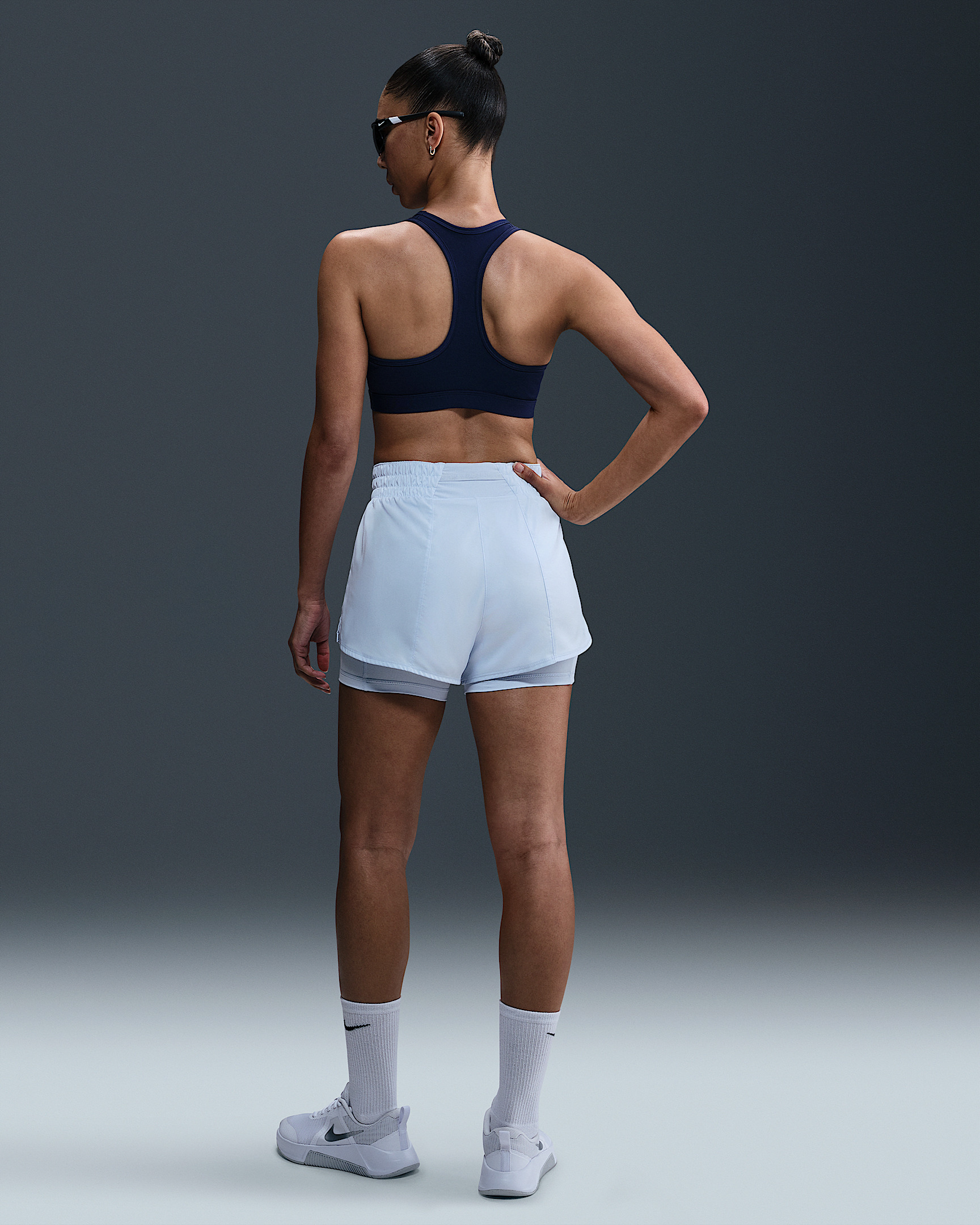 Nike One Women's Dri-FIT High-Waisted 3" 2-in-1 Shorts - 4