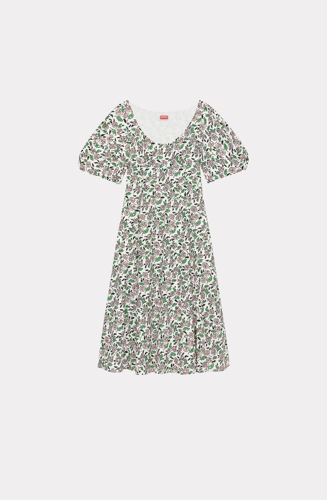 Broderie anglaise midi dress - 1
