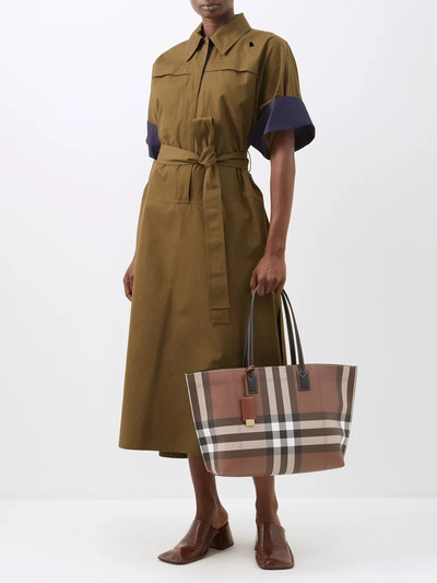 Burberry Checked canvas tote bag outlook