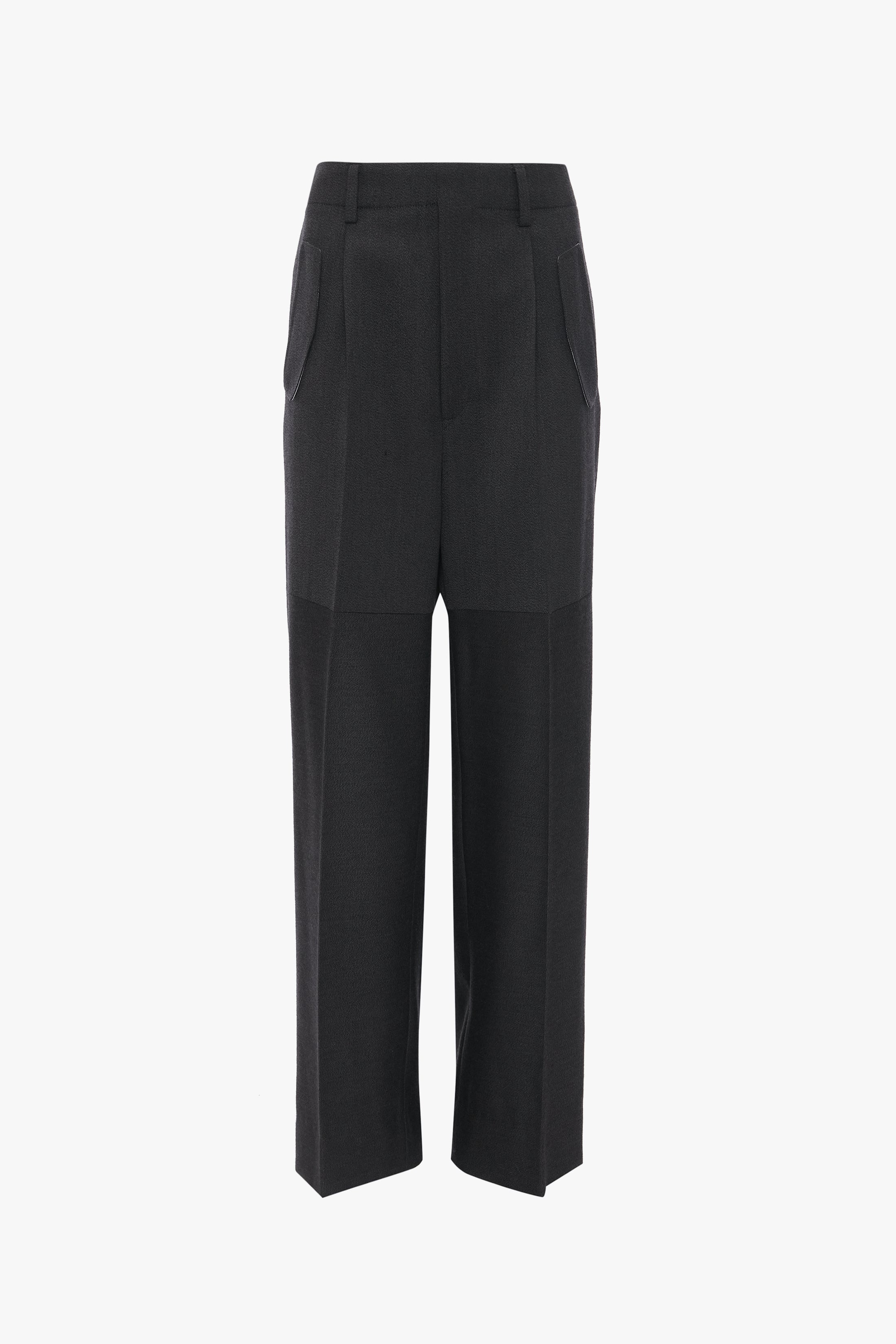 Pocket Detail Panelled Trouser In Charcoal - 1