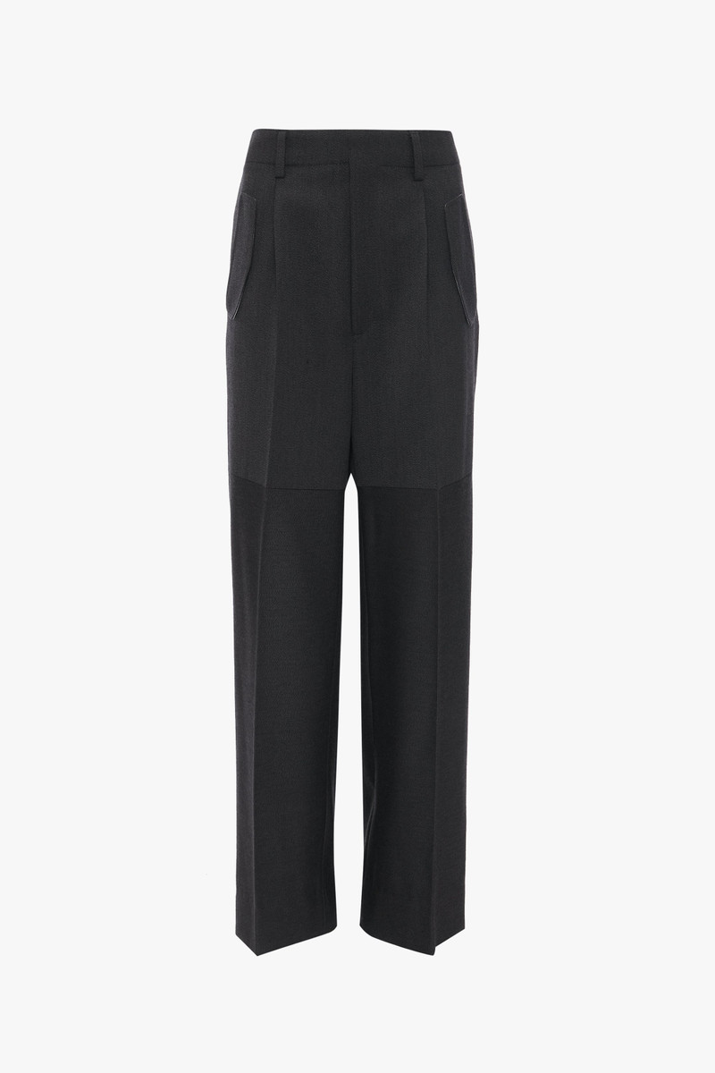 Pocket Detail Panelled Trouser In Charcoal - 1