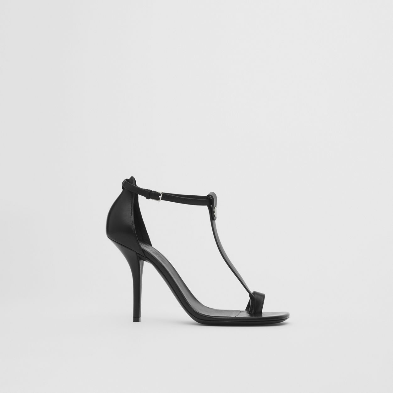 Toe-ring Detail Leather Stiletto-heel Sandals - 1