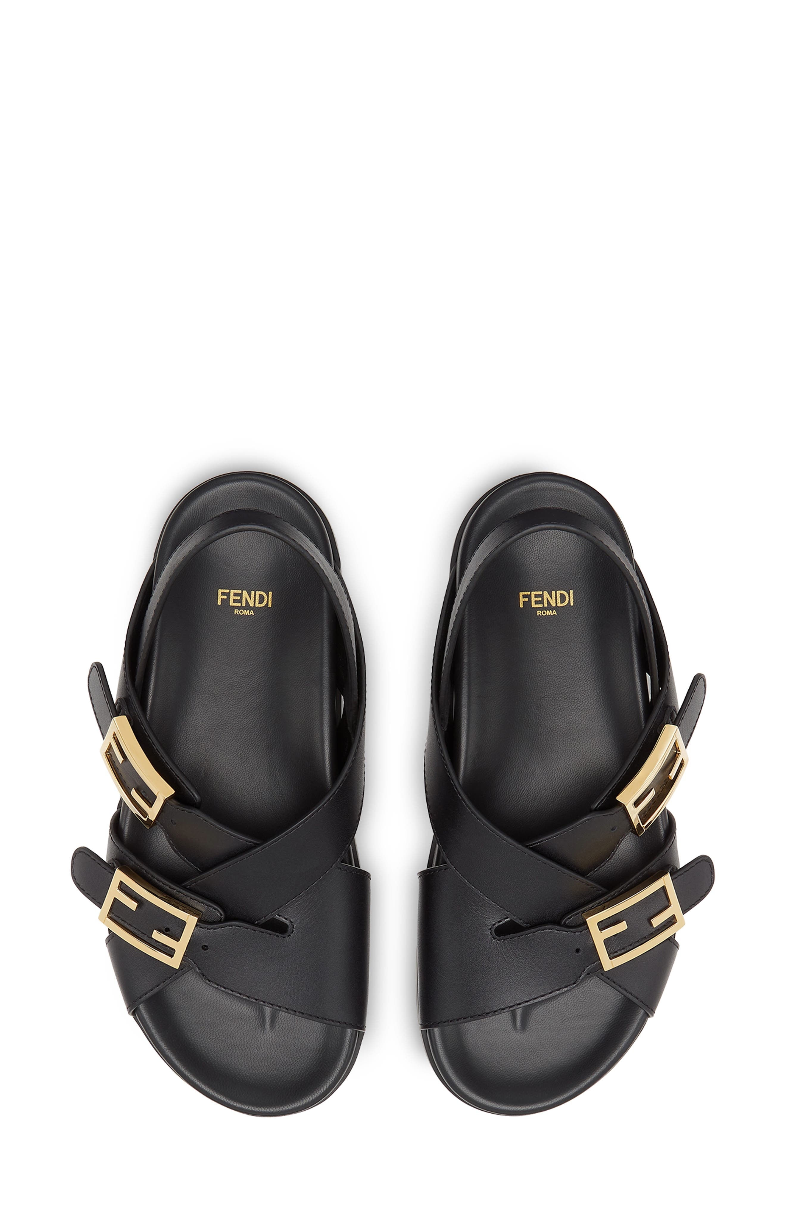 Fendi Feel Slingback Sandal in F0Qa1 Nero at Nordstrom - 3