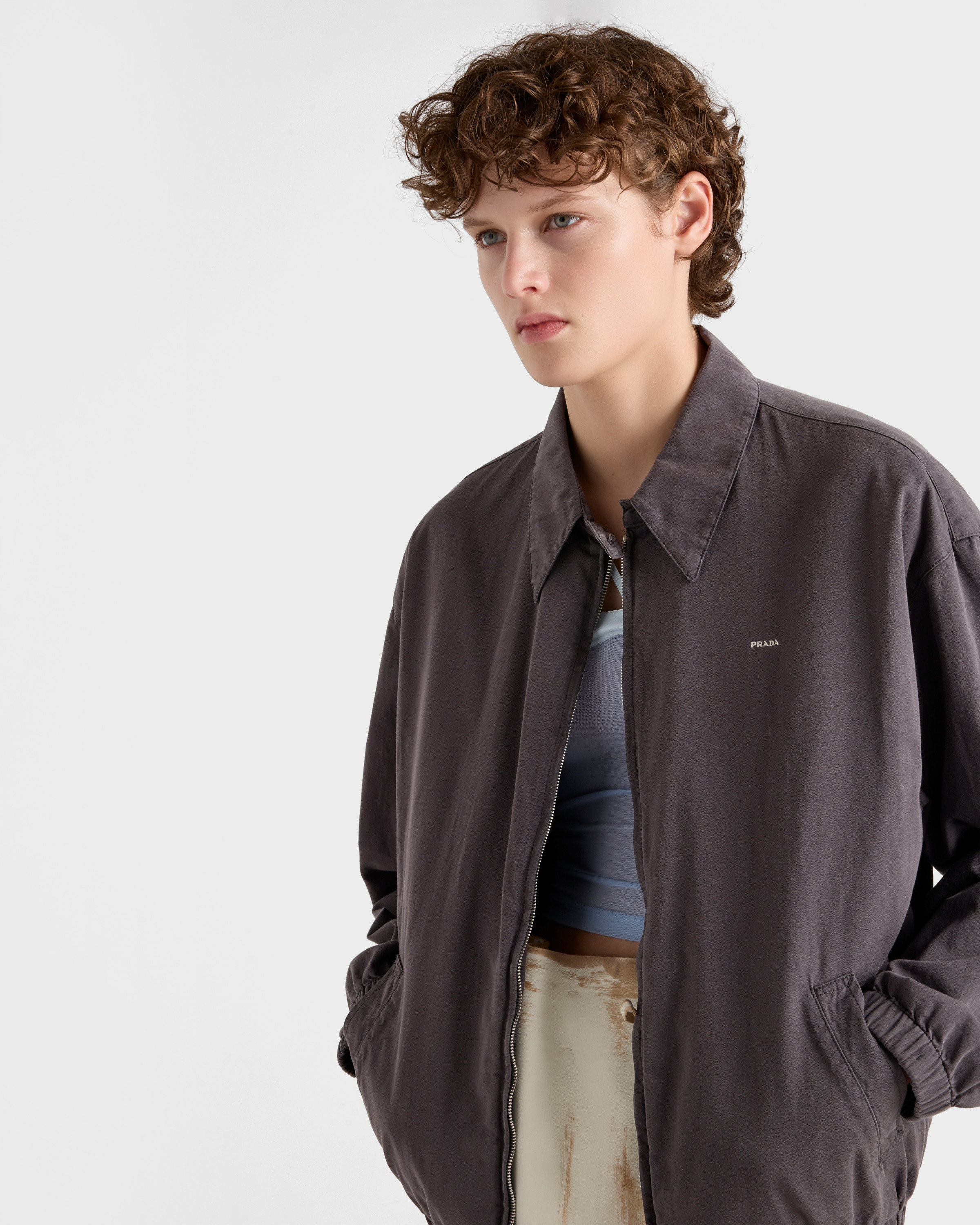 Old gabardine blouson jacket - 4