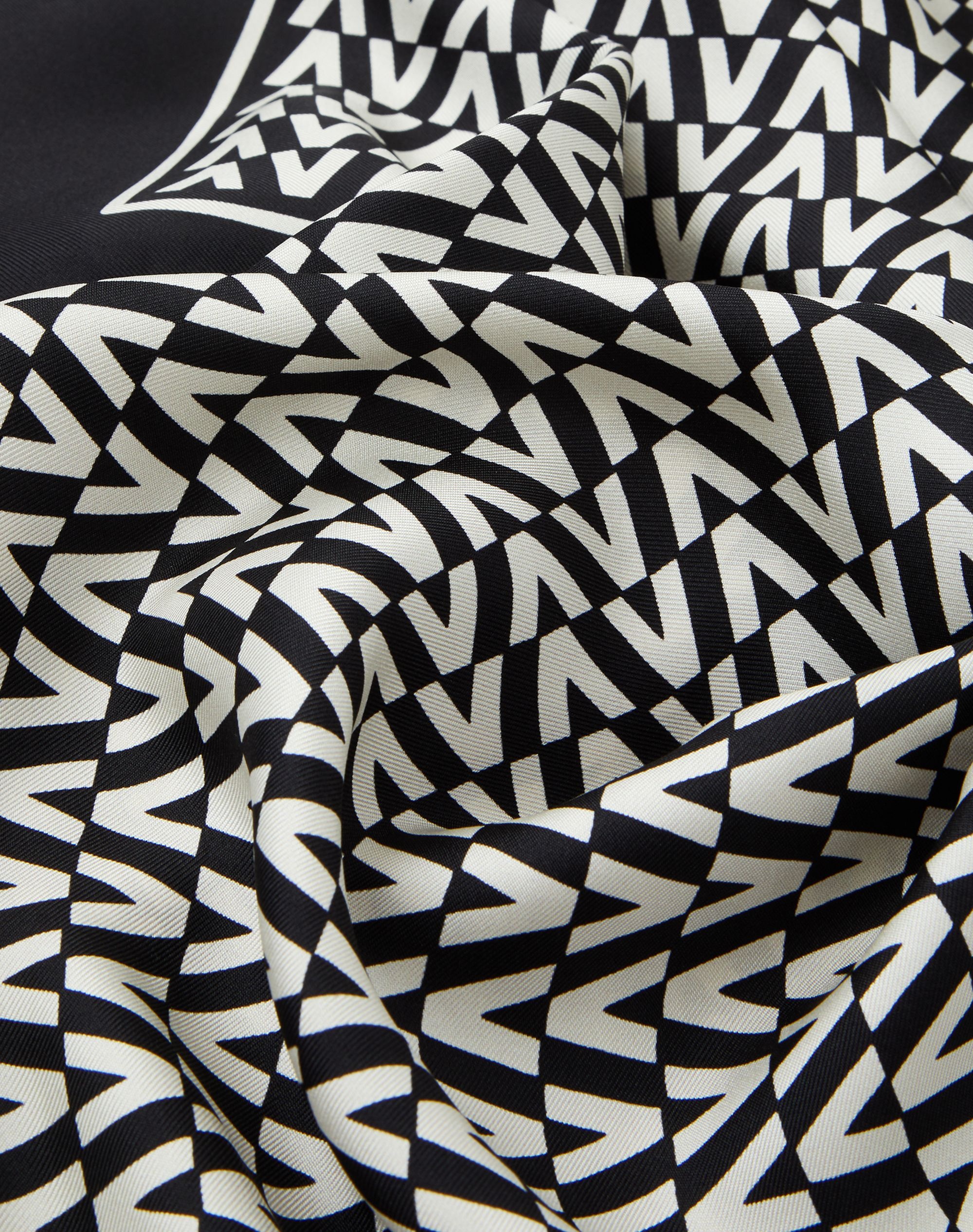Optical Valentino print silk foulard 90x90 cm - 2