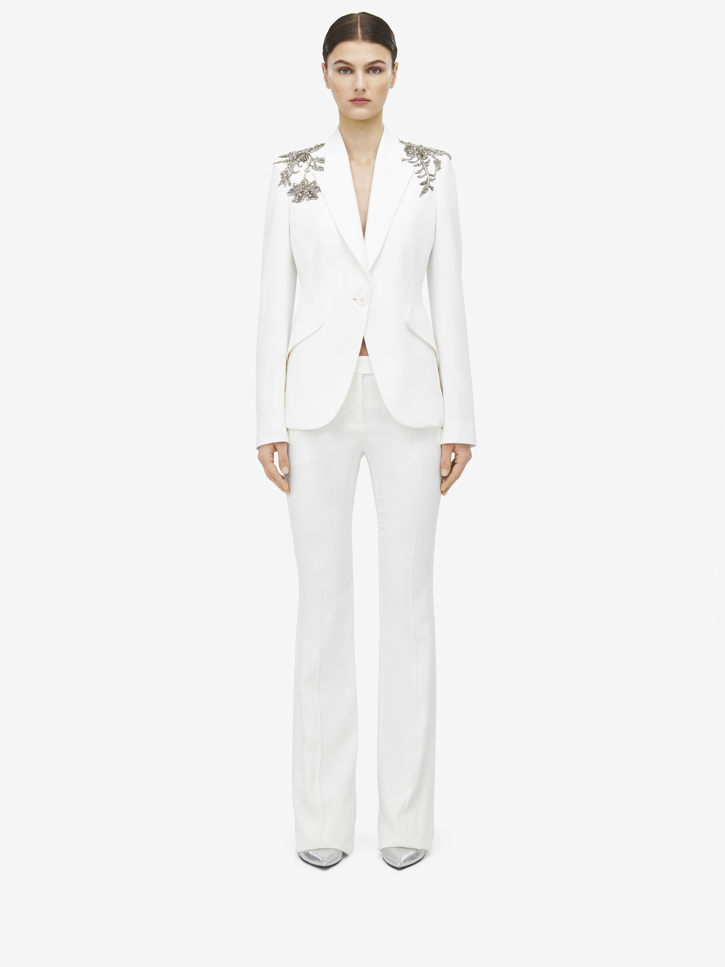 Silver Tattoo Peak Shoulder Jacket - 3