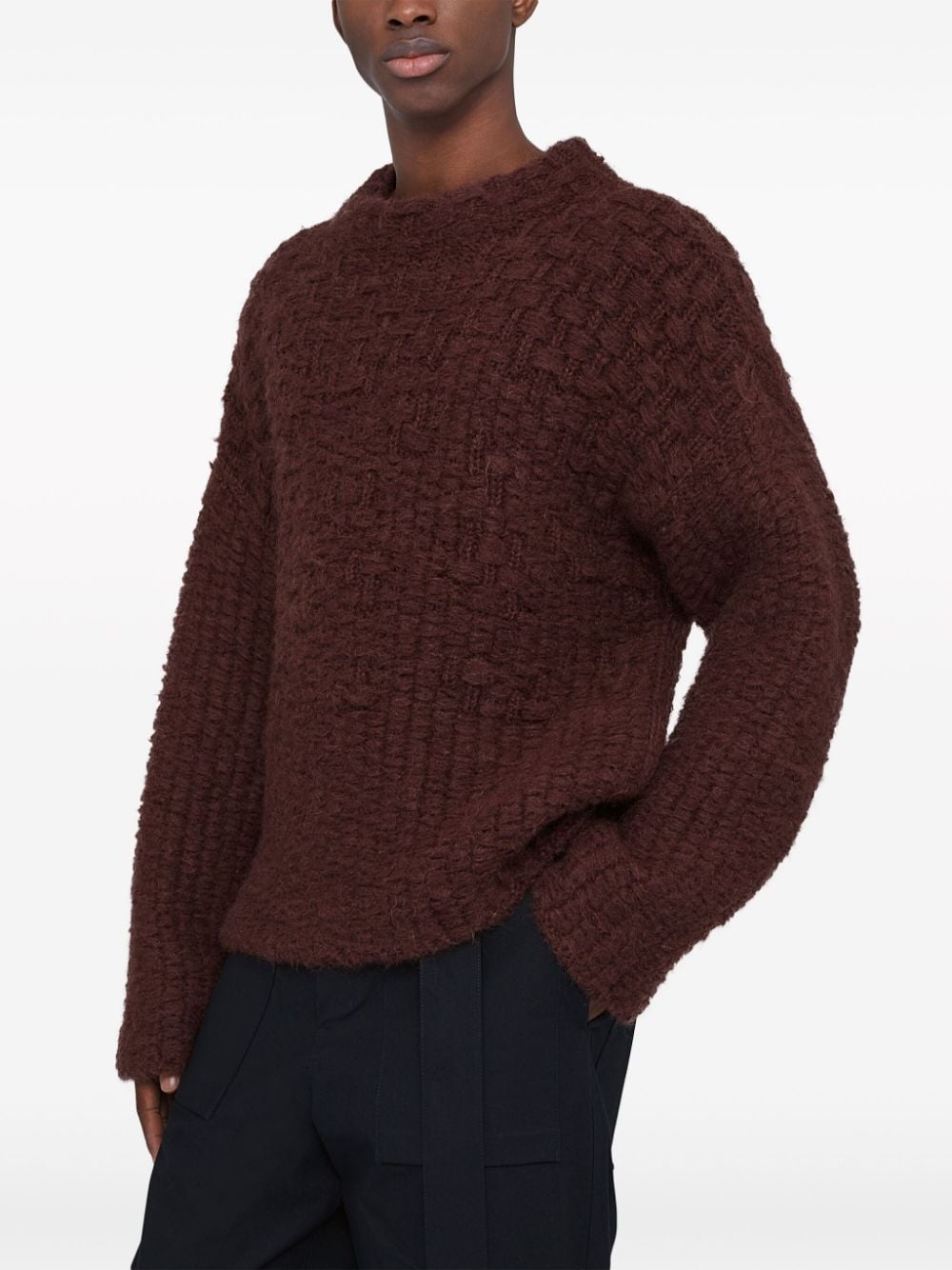 chunky-knit mock-neck jumper - 4