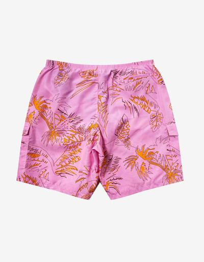 Palm Angels Pink Abstract Palms Swim Shorts outlook