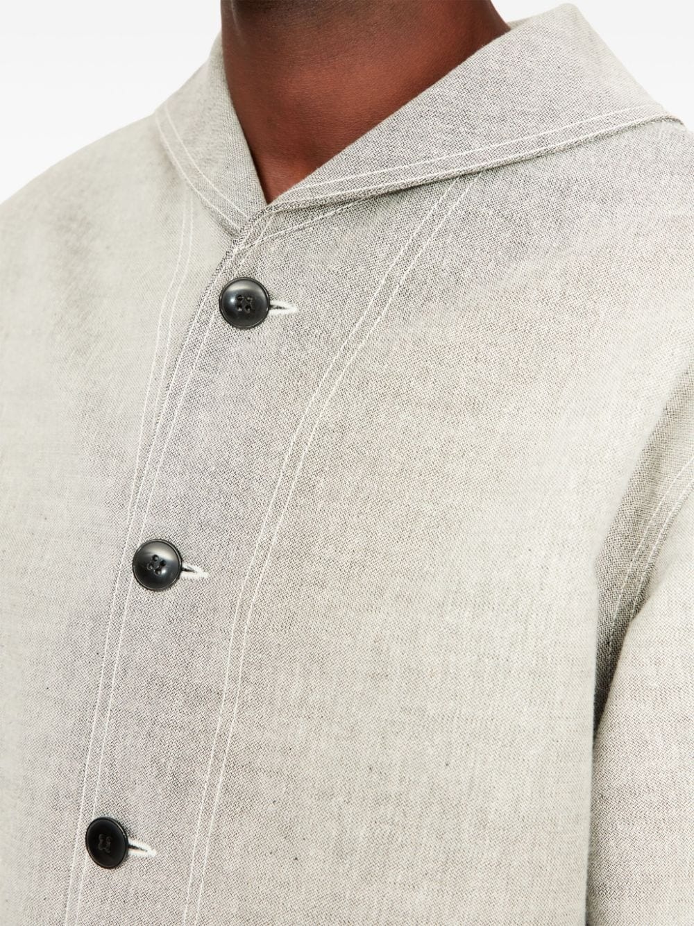 button-down cotton jacket - 7