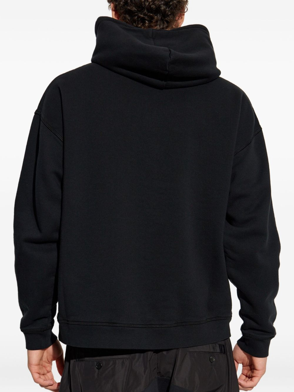 logo-print cotton hoodie - 4