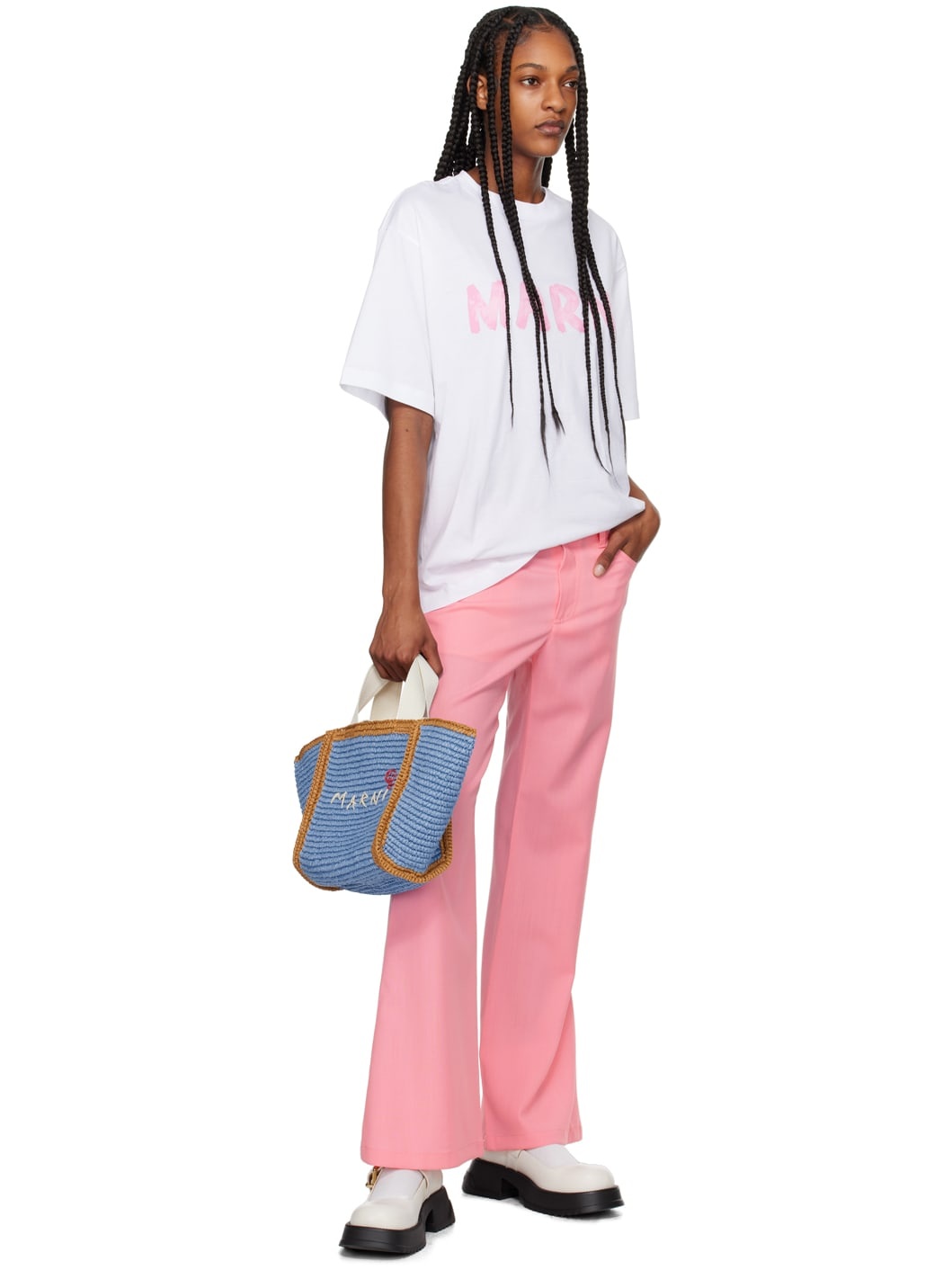 Pink Flared Trousers - 4