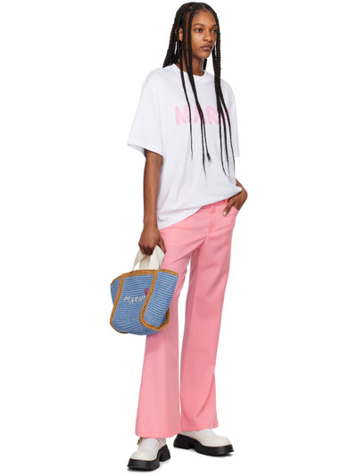 Marni Pink Flared Trousers outlook