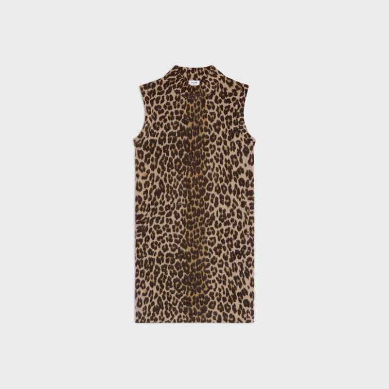 mini dress IN leopard cashmere 1