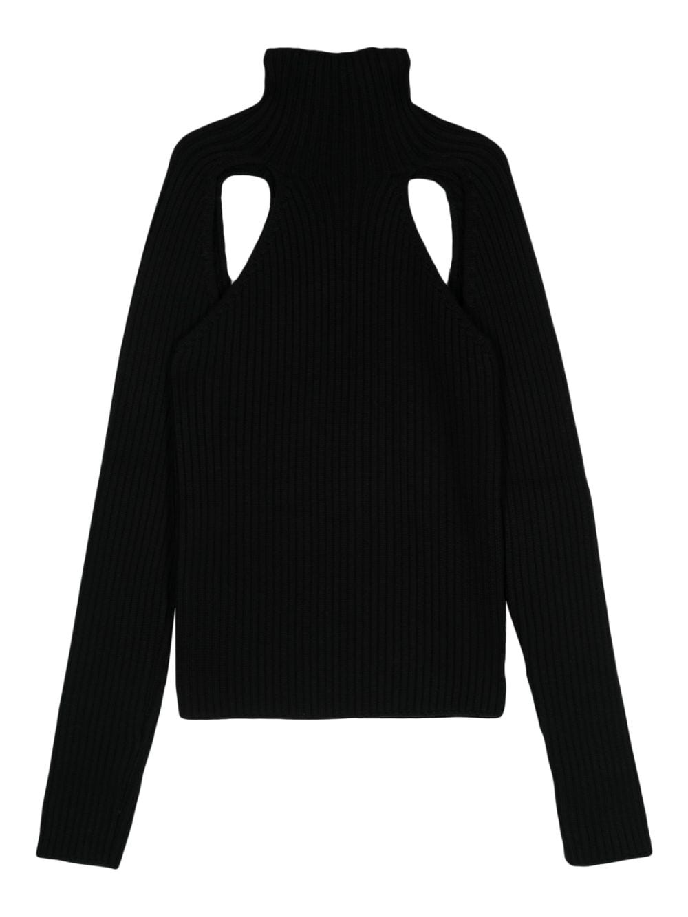 wool cut-out jumper - 2