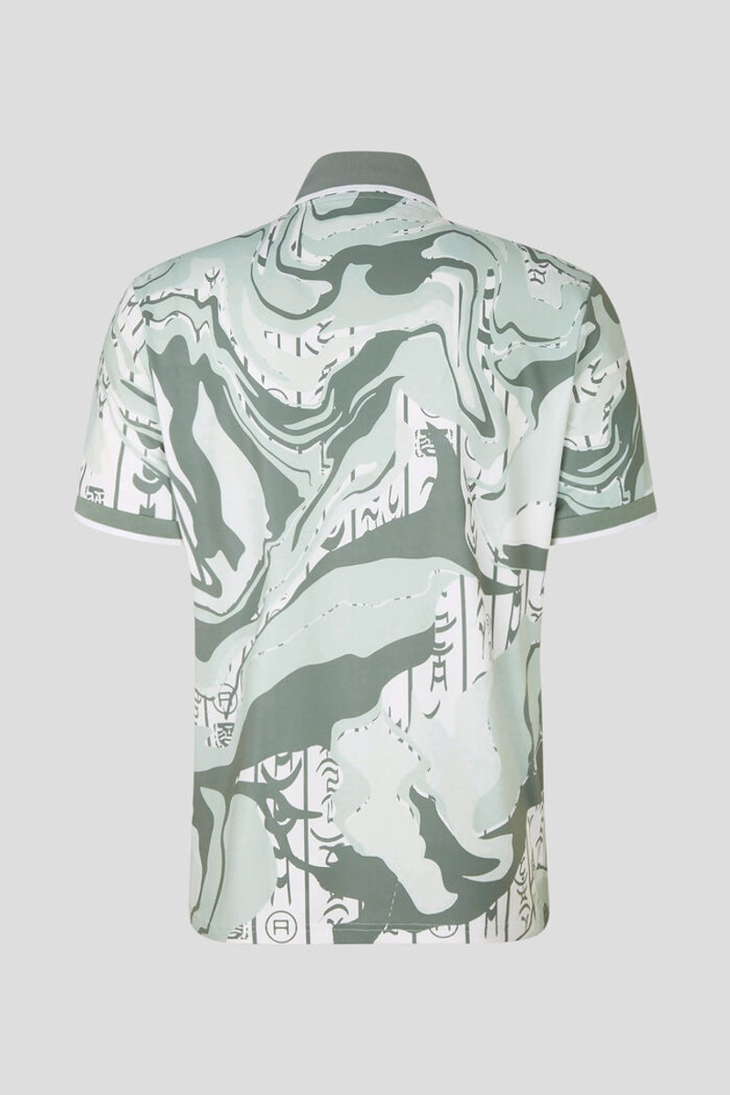 BOGNER Cody Functional polo shirt in Eucalyptus green/White outlook